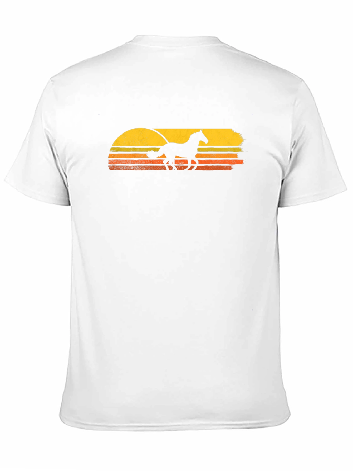 Black Horse Sunset T-Shirt - Retro Style Black Tee view 11