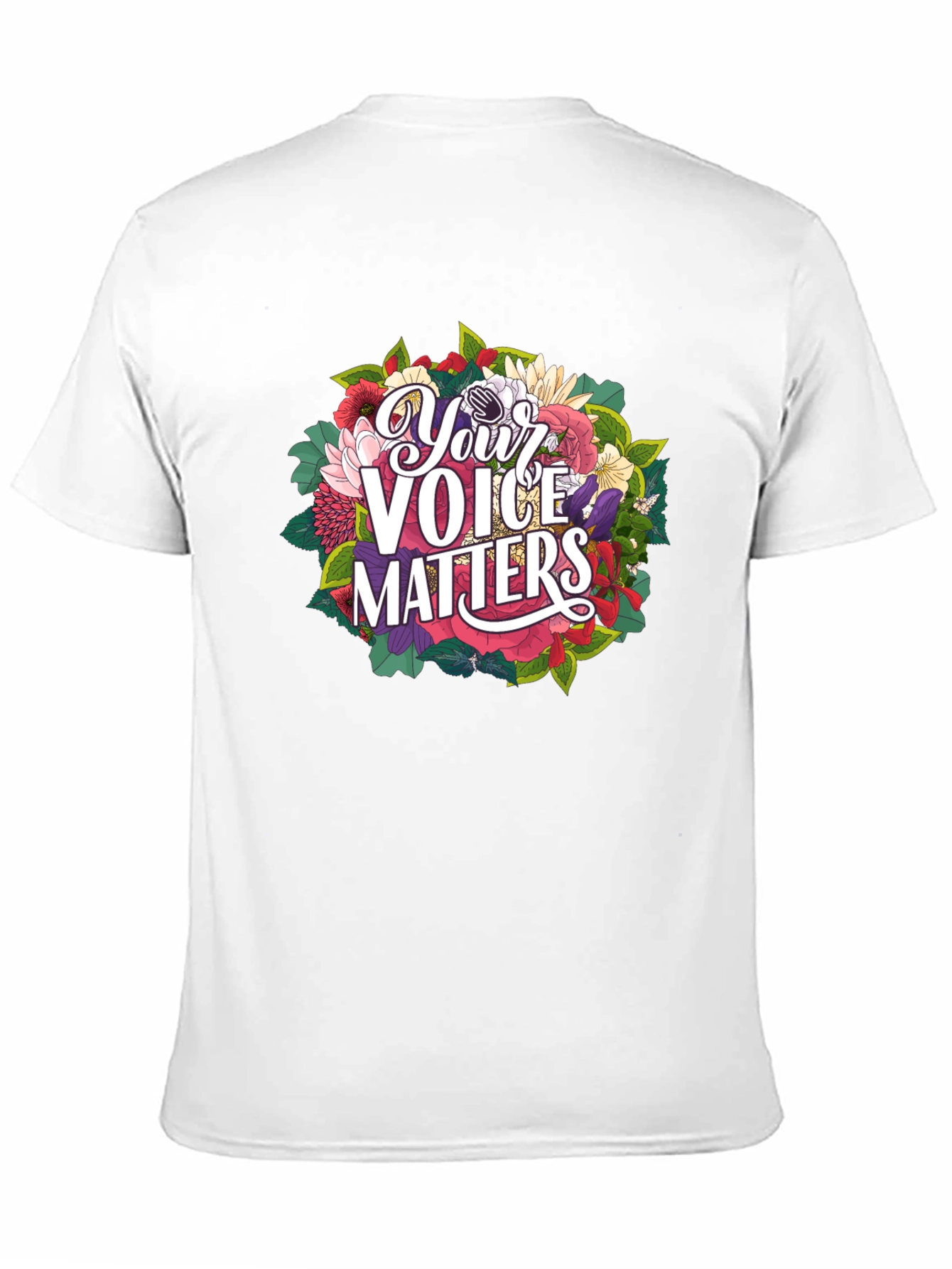 Black Your Voice Matters Graphic Tee - Black view 11