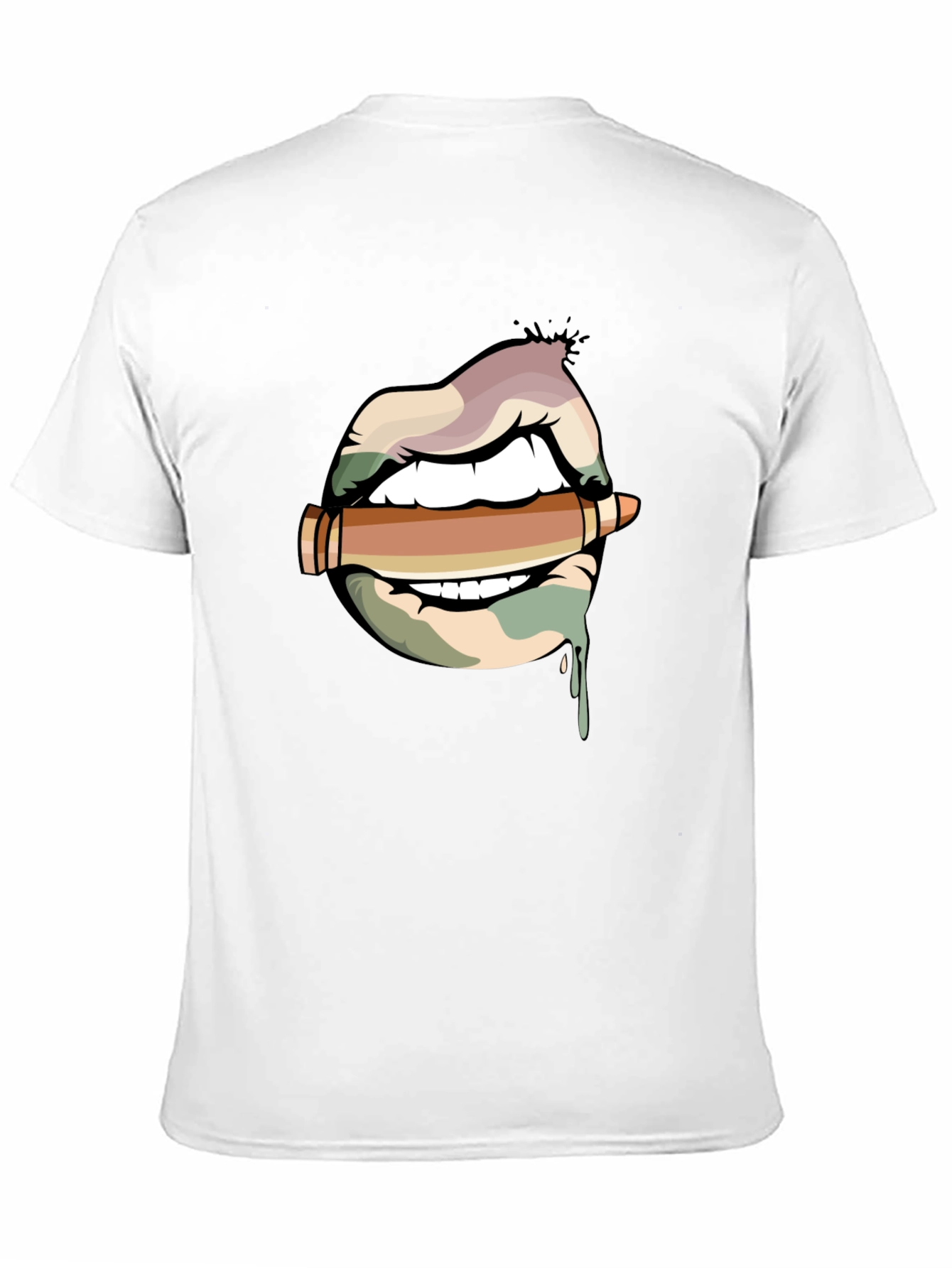Lips and Bullet Graphic T-Shirt - 11