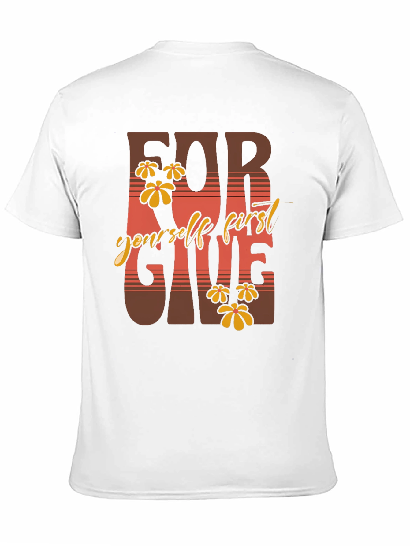 Black Forgive Yourself First Graphic Tee - Stylish Comfort view 11