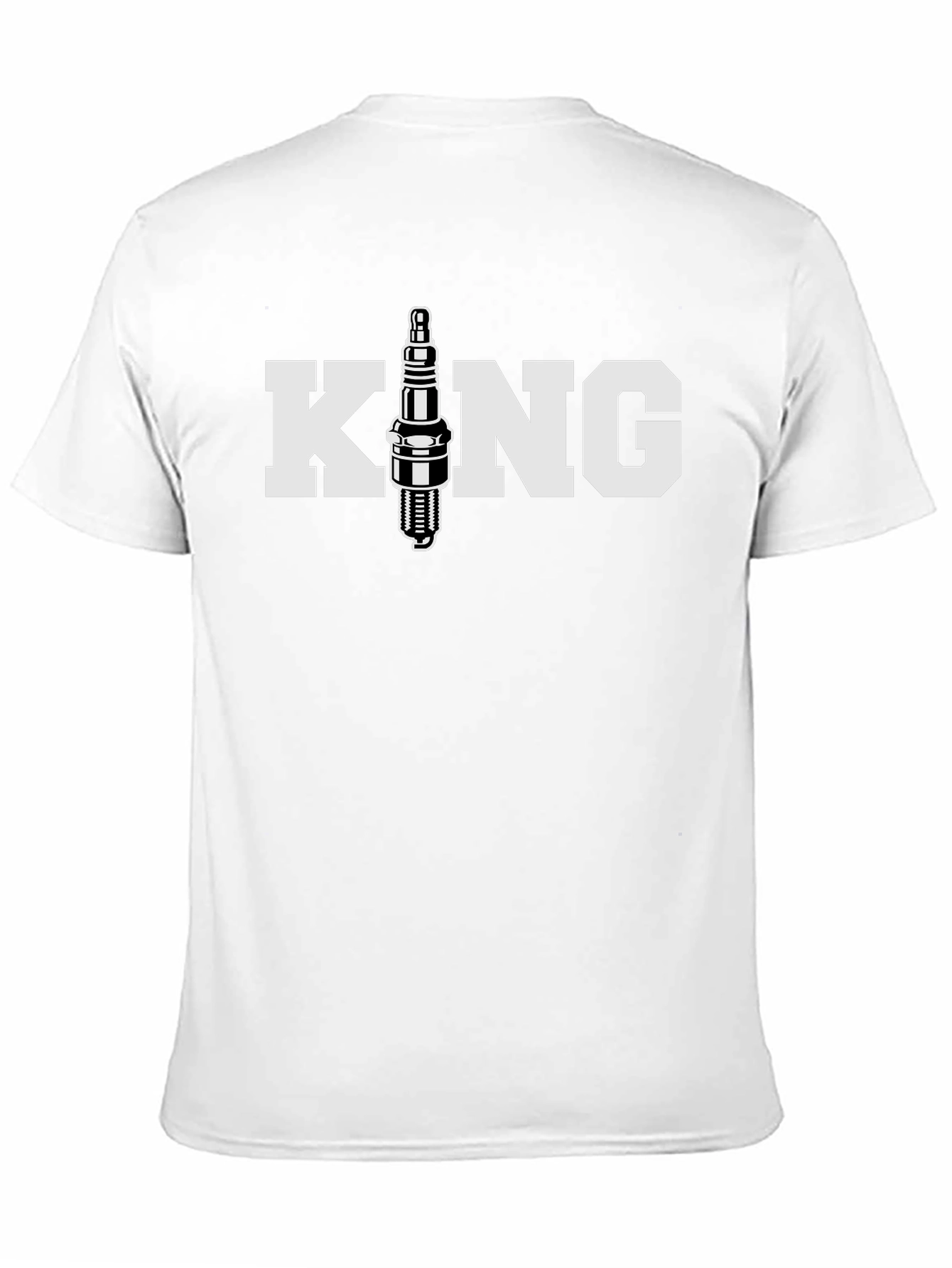 Black King Spark Plug Graphic Tee - Black Cotton T-Shirt view 11