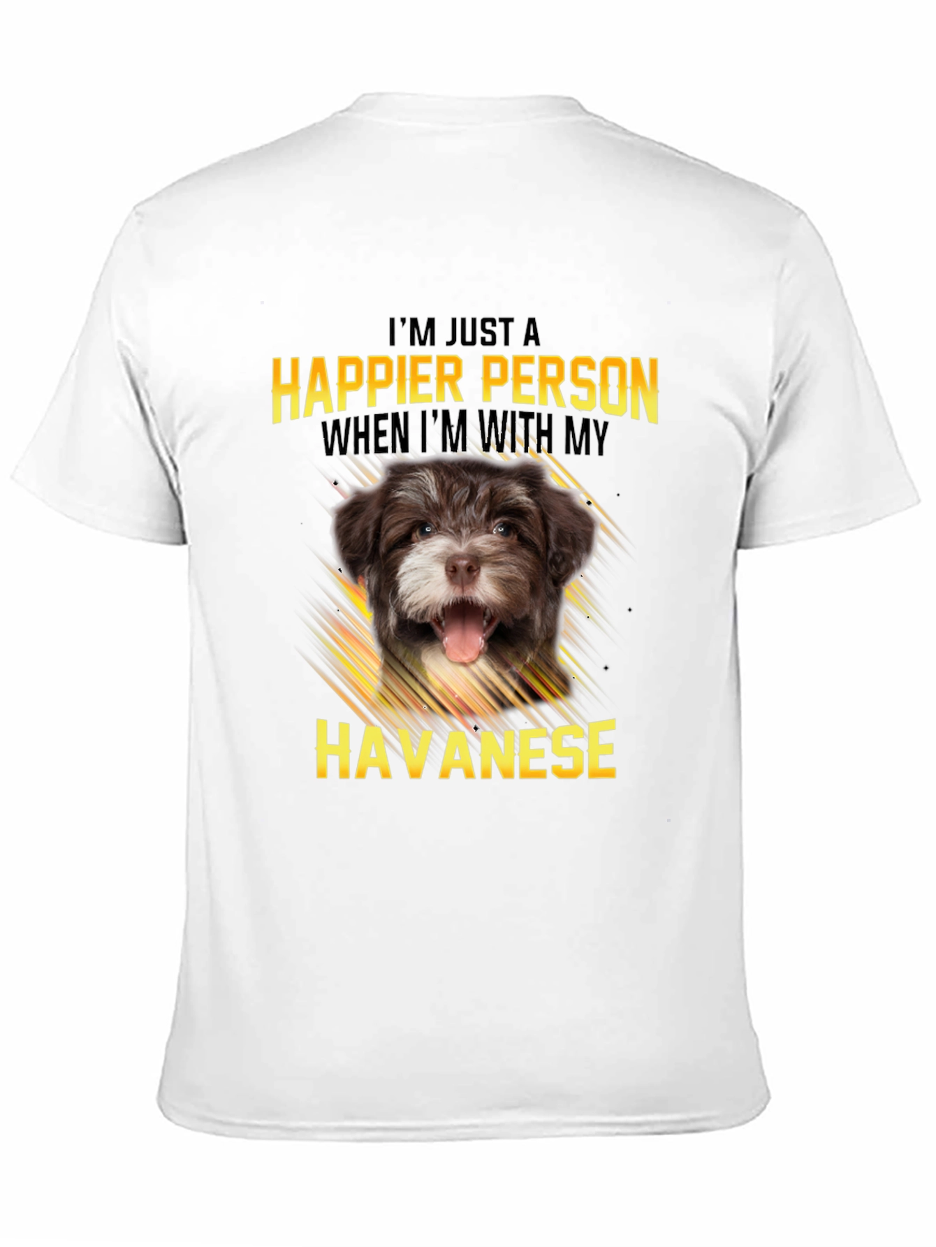 Black Happier Person Havanese Dog T-Shirt view 11