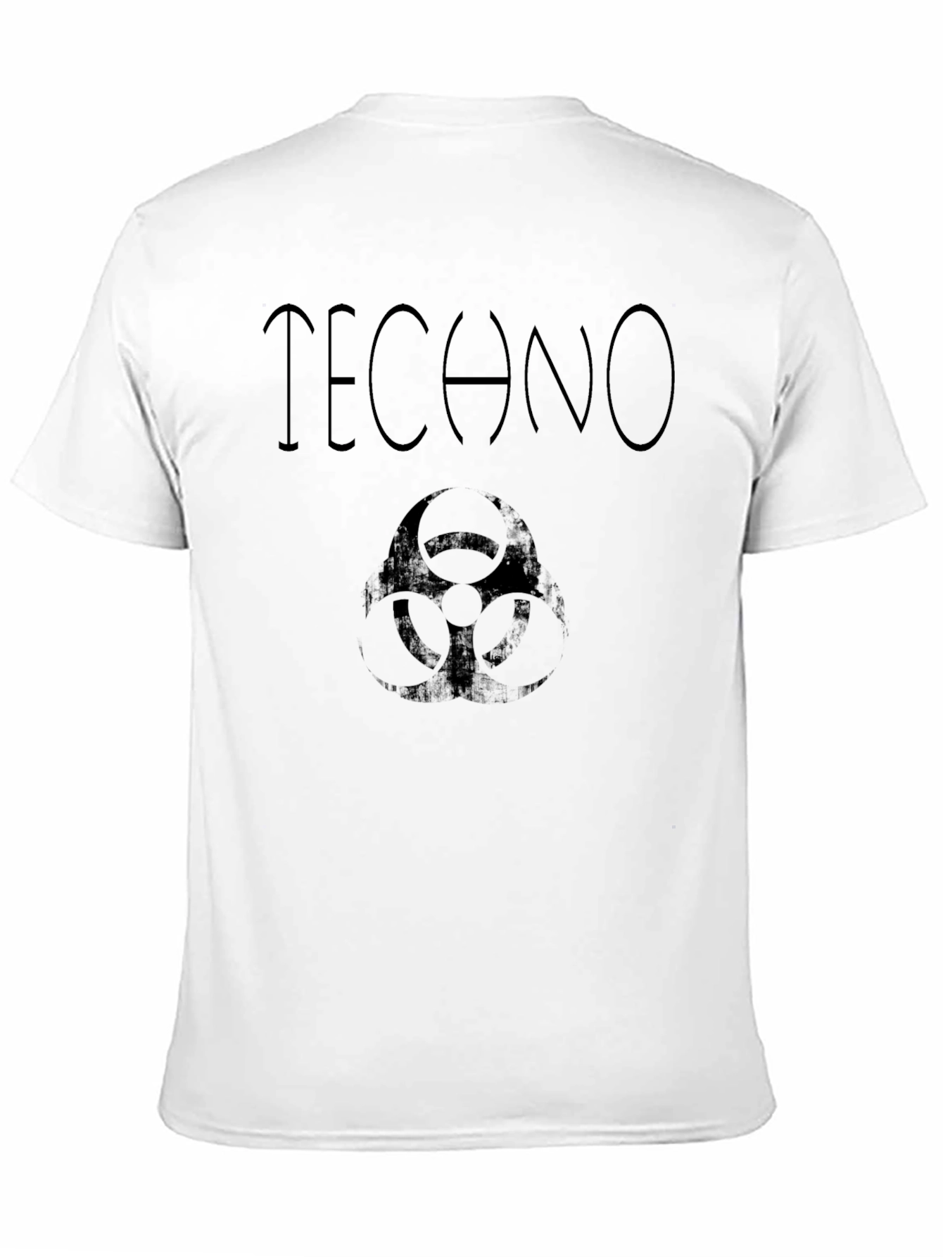 Black Techno Biohazard Graphic Tee - Black view 11