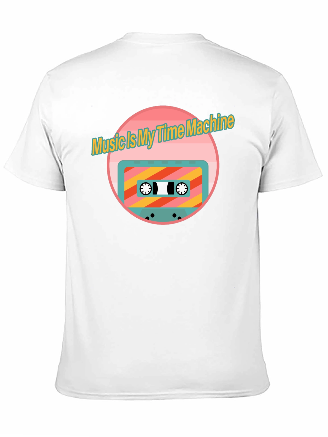 Retro Music Time Machine Cassette Tape Graphic T-Shirt - 11