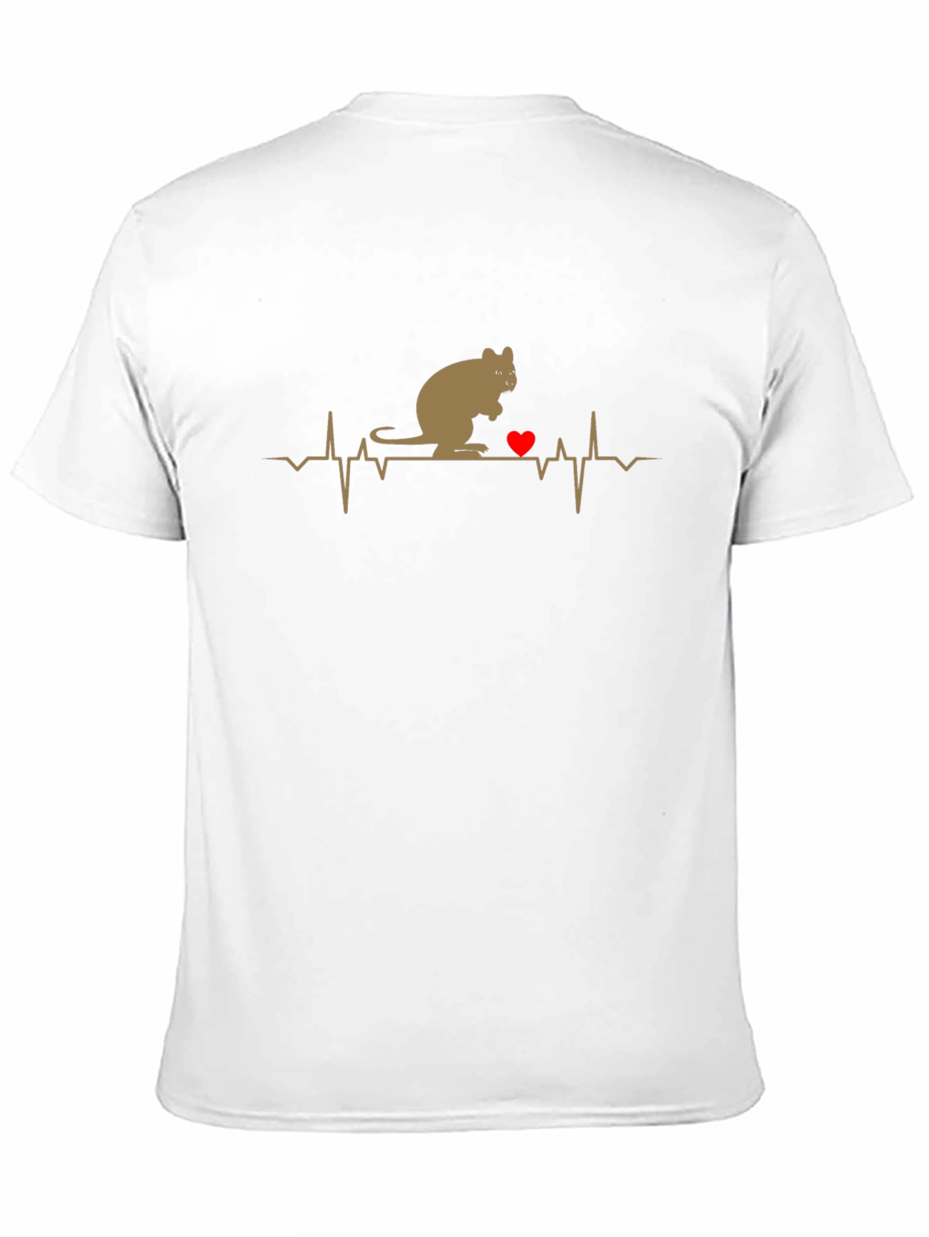 Black Quokka Heartbeat T-Shirt - Black Cotton Tee view 11