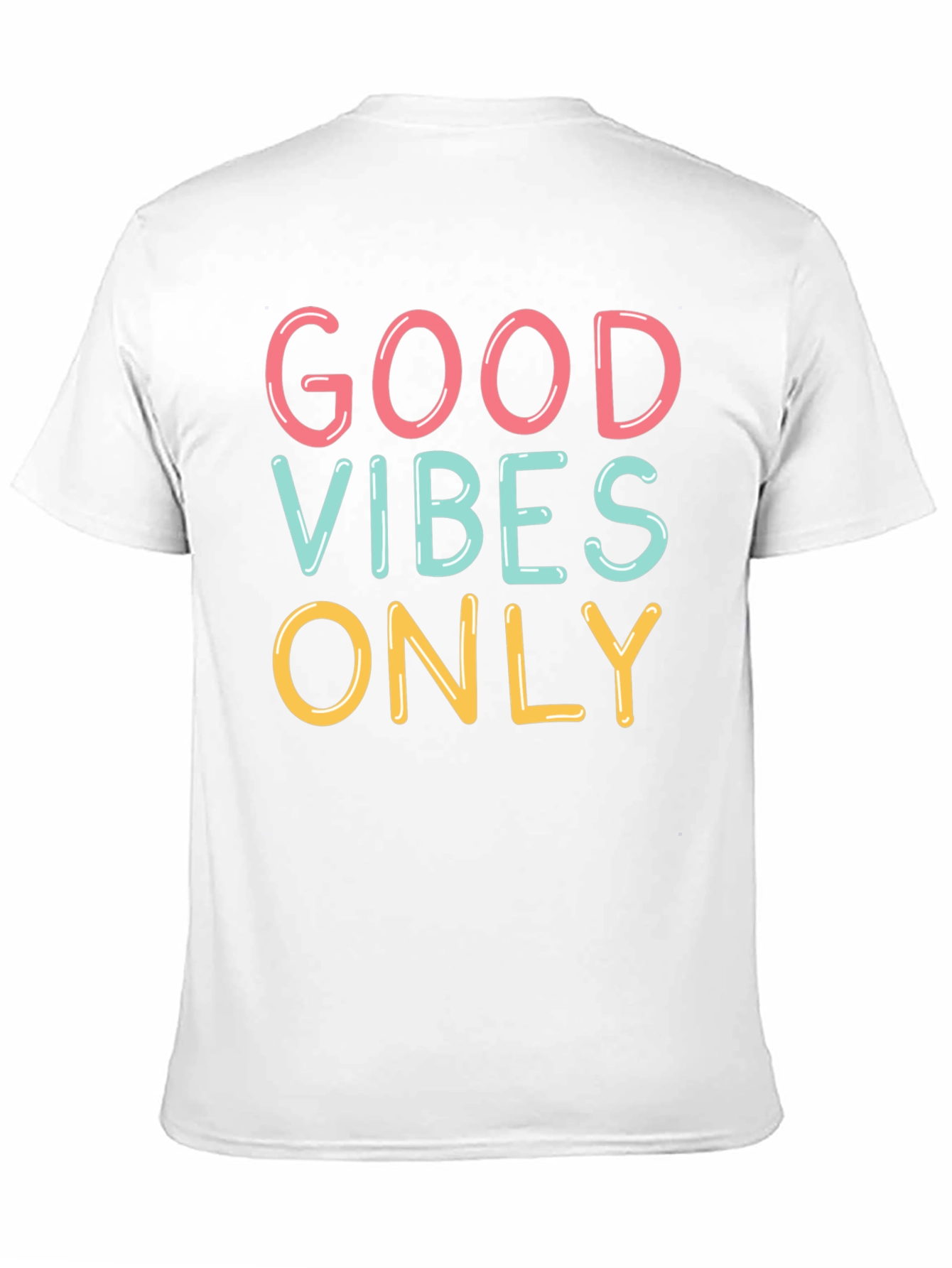 Black Good Vibes Only Graphic Tee - Black Unisex T-Shirt view 11