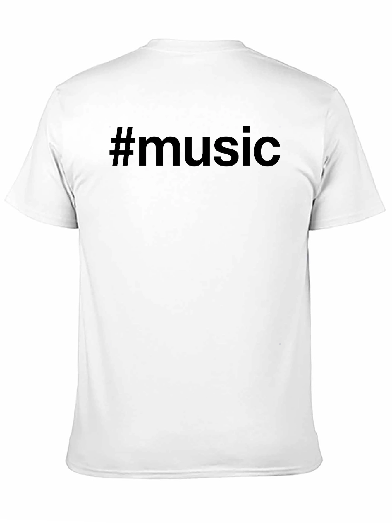 Black #Music Black T-Shirt - Trendy Casual Wear view 11