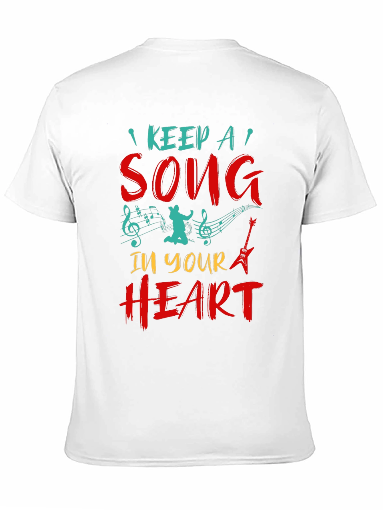 Black Keep A Song In Your Heart Graphic Tee view 11