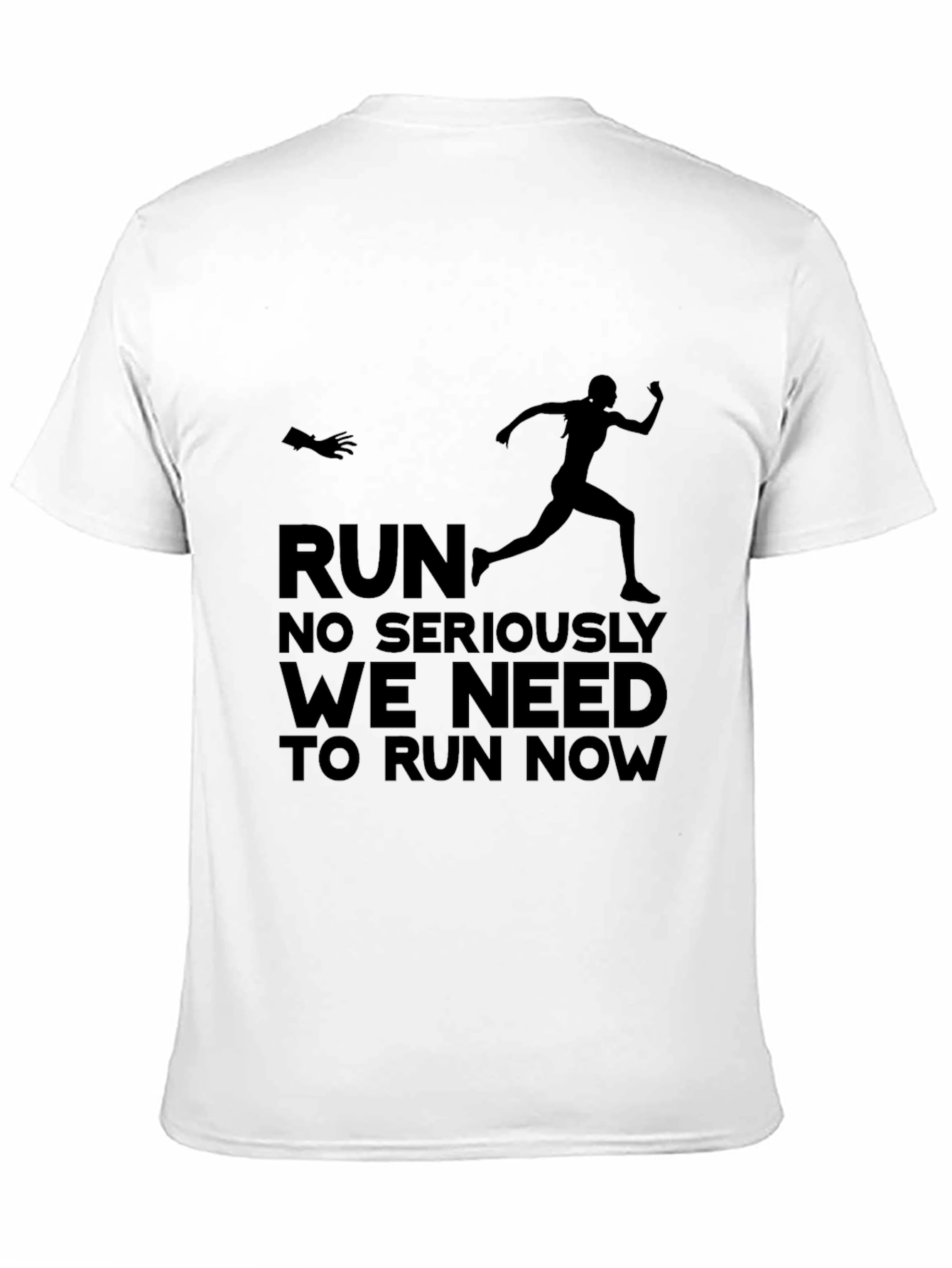 Black Run Now Graphic Tee - Funny Activewear view 11