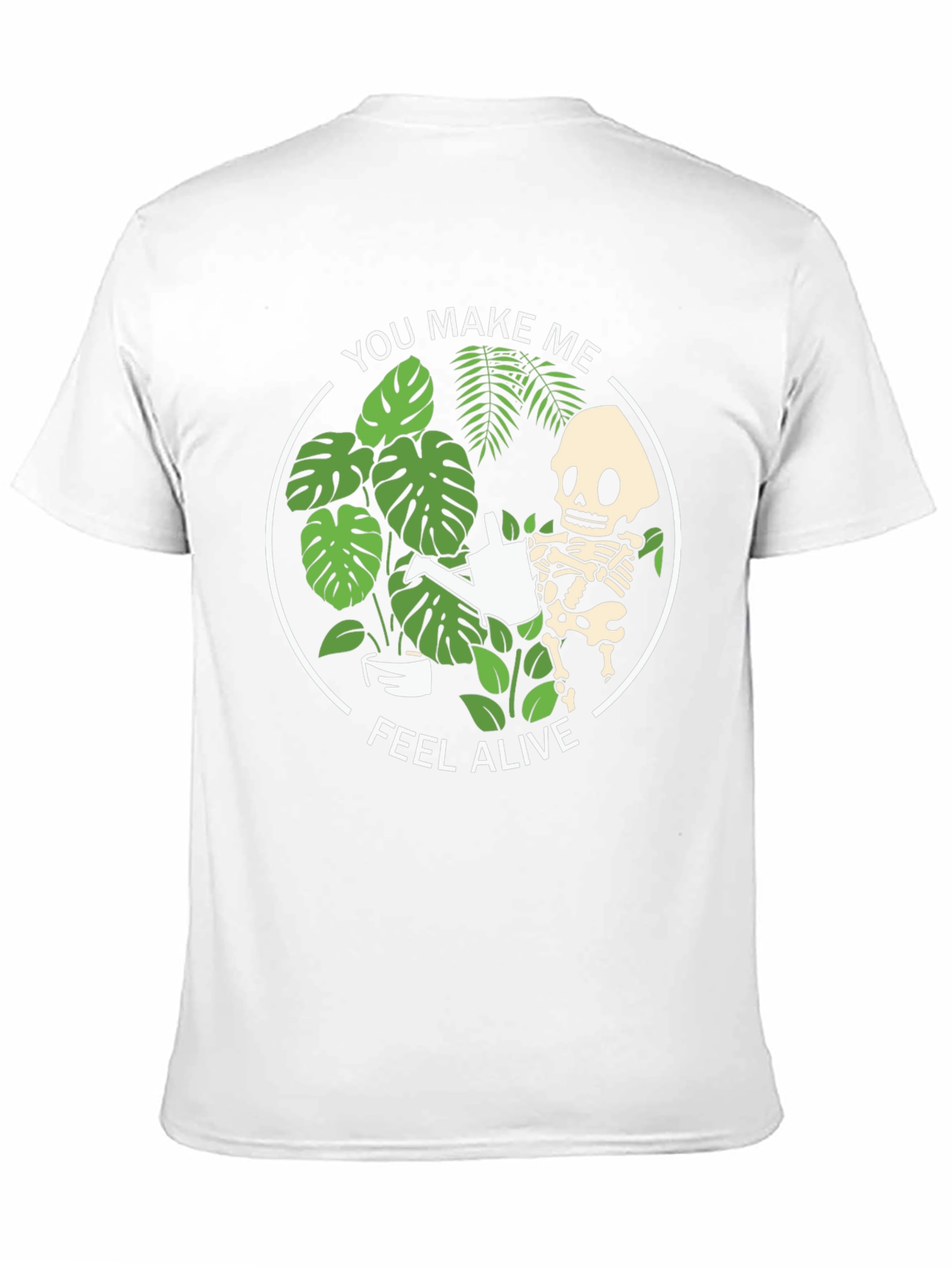 Black Skeleton Gardener Graphic T-Shirt - "You Make Me Feel Alive" view 11