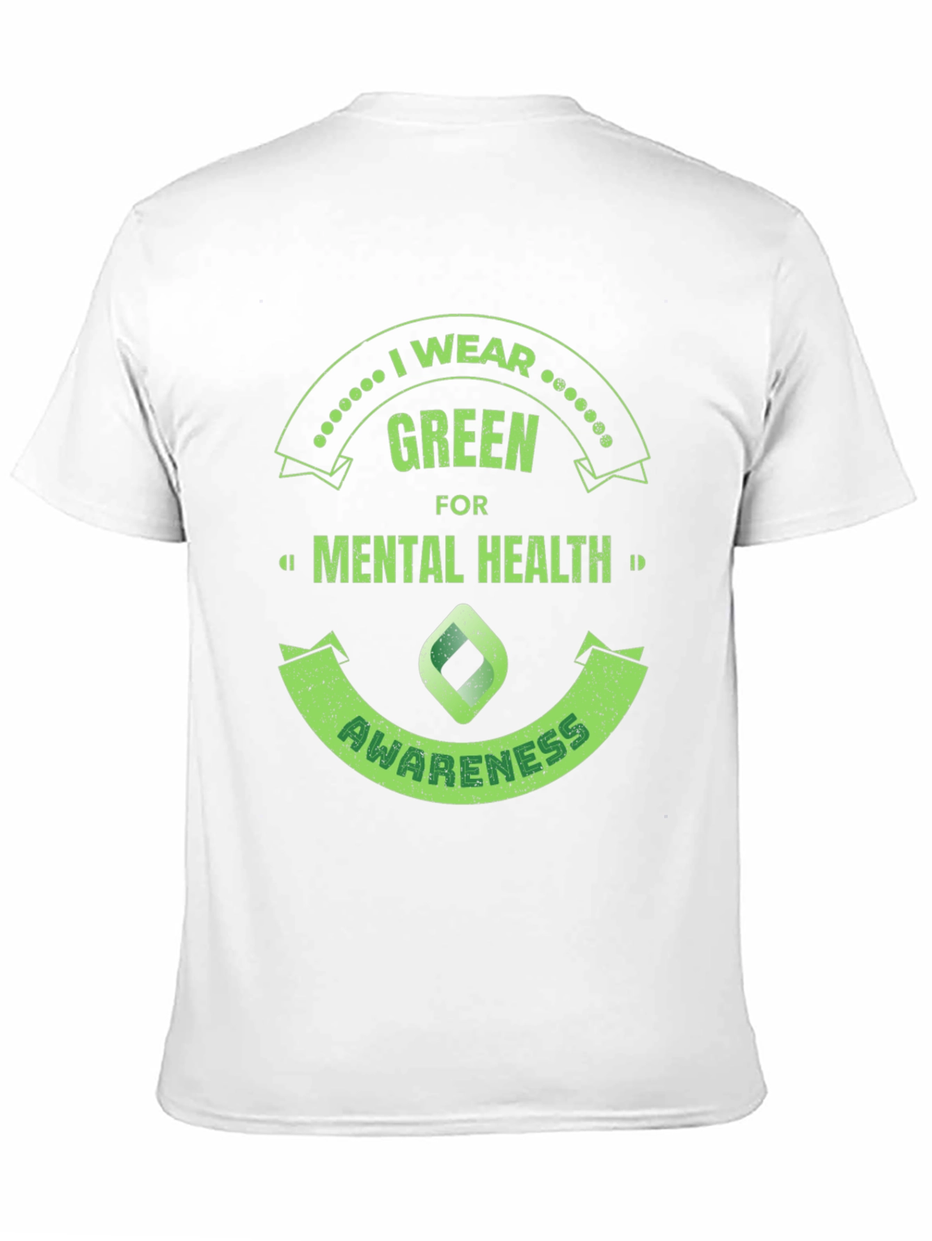 Black Green Mental Health Awareness T-Shirt view 11