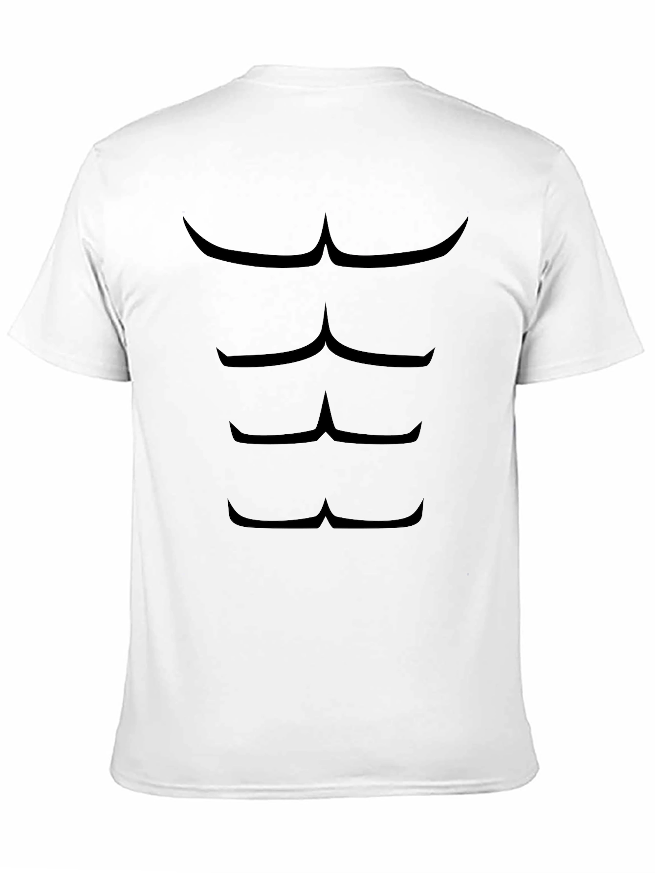 Black Men's Six-Pack Abs Graphic T-Shirt view 11