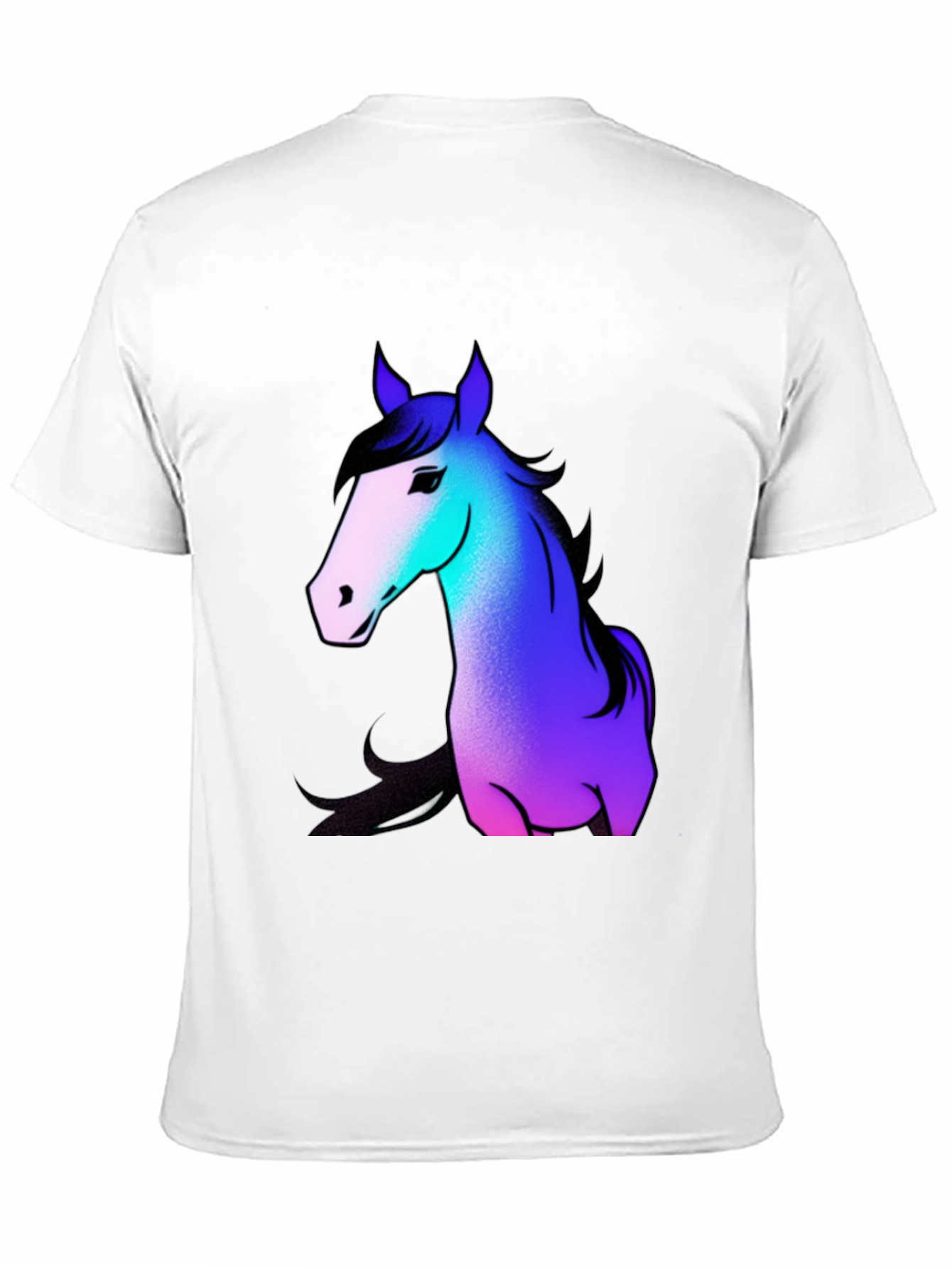 Black Cool Horse Graphic Tee - Casual Black T-Shirt view 11