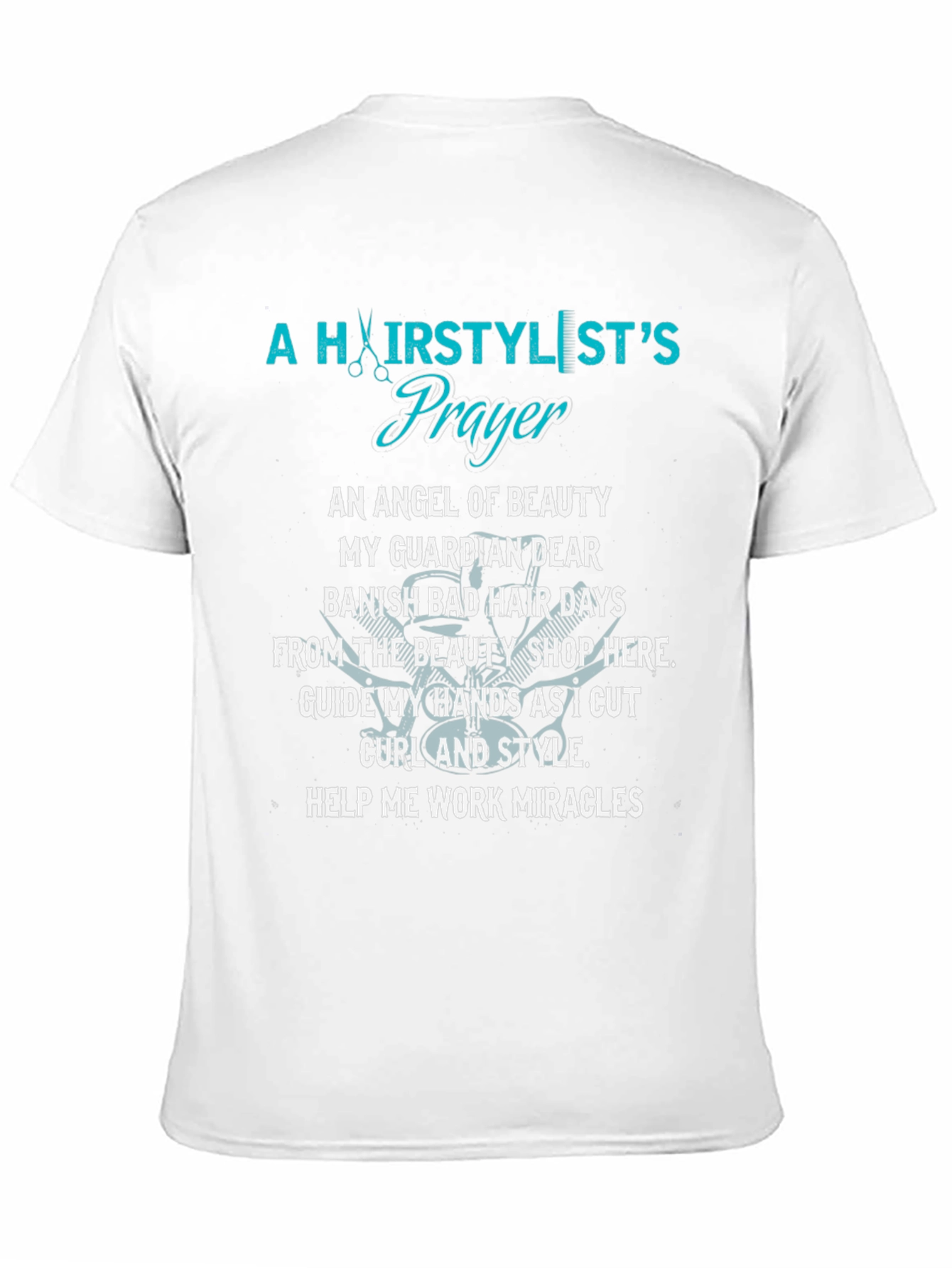Black Hairstylist's Prayer Graphic T-Shirt view 11