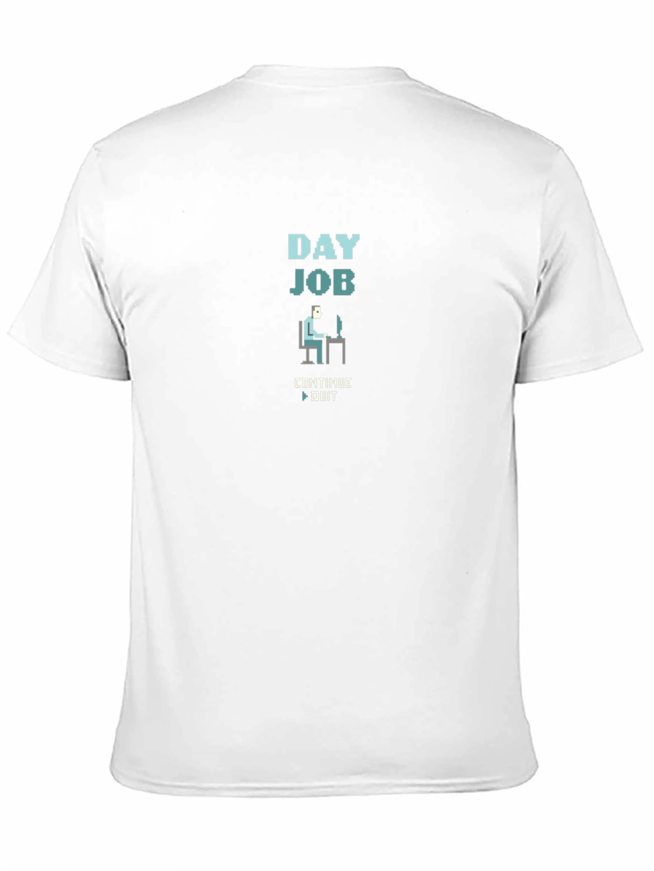 Black Day Job Gamer Tee - Black Cotton Crew Neck T-Shirt view 11