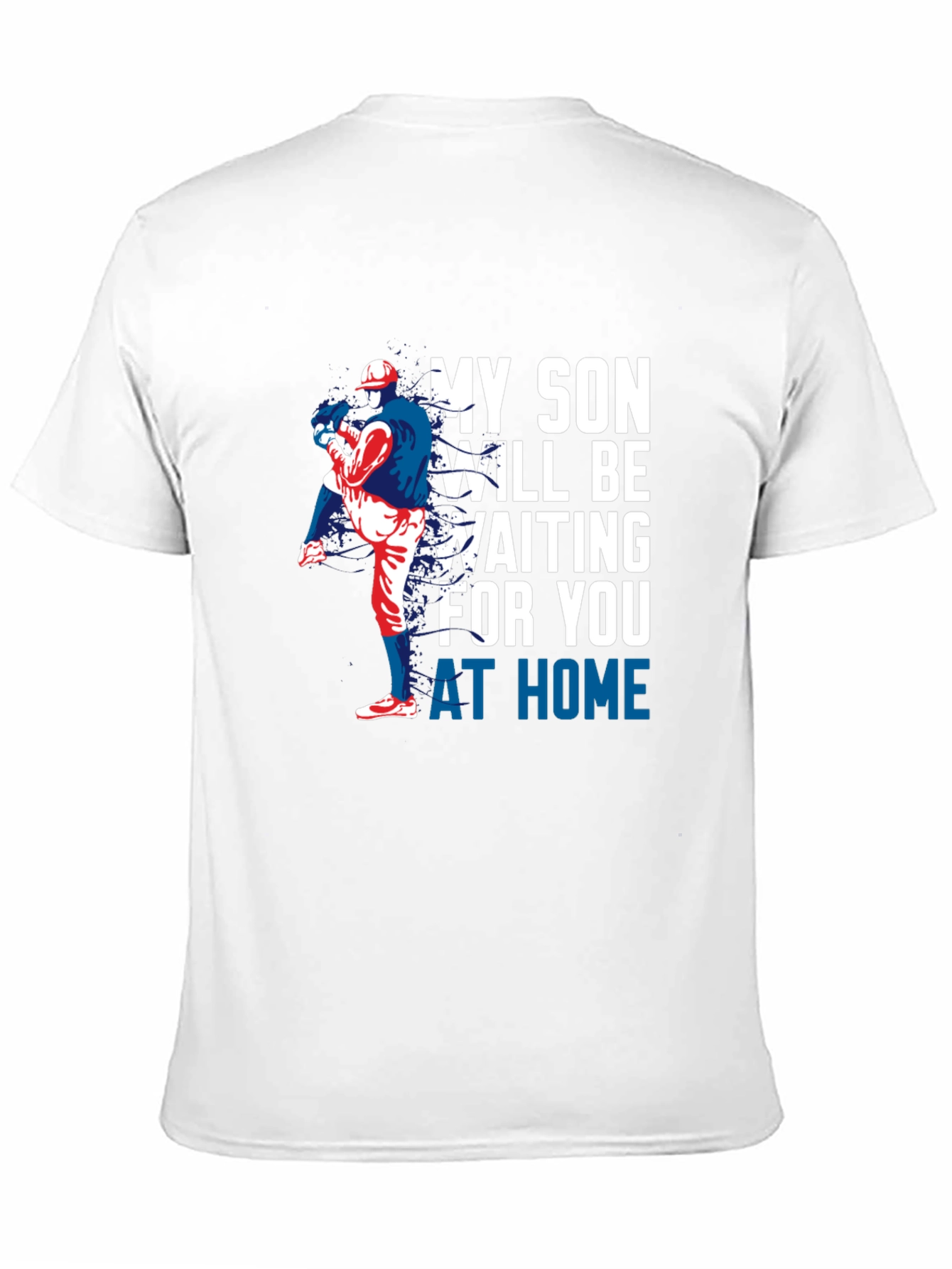 Black My Son Will Be Waiting Baseball T-Shirt view 11