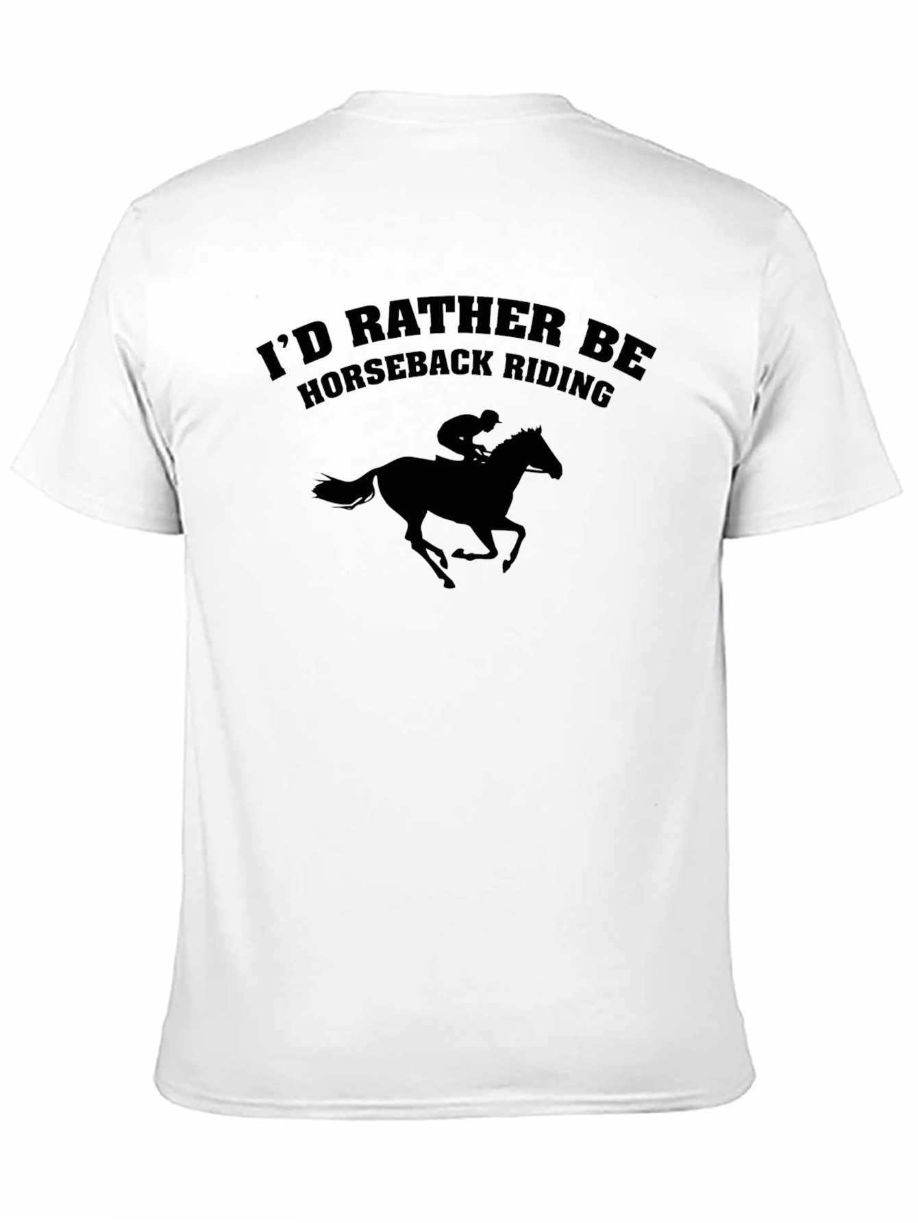 Black Horseback Riding T-Shirt - Unisex Black Tee view 11