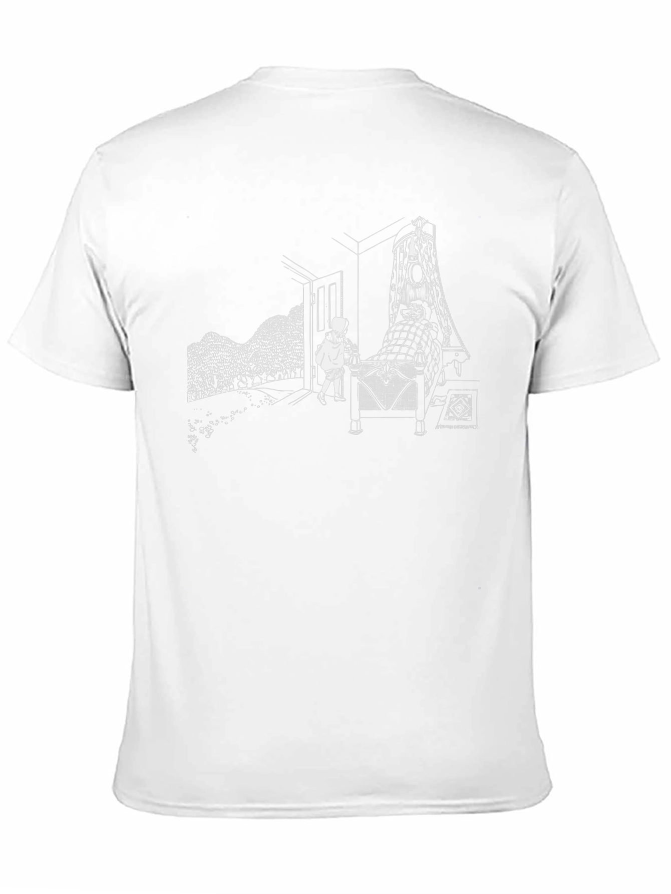 Black Eerie Storybook Scene Black T-Shirt view 11