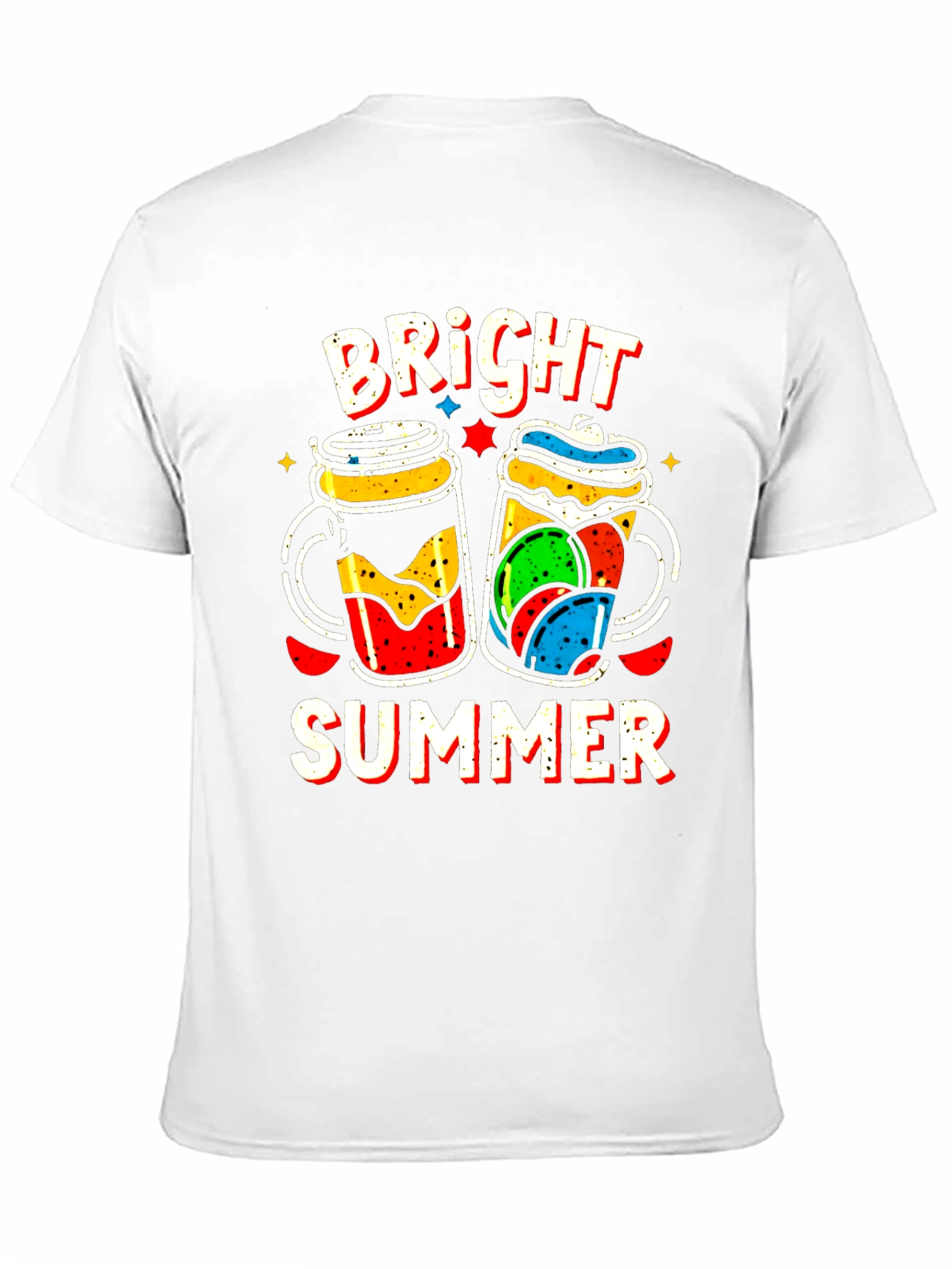 Black Bright Summer Graphic T-Shirt view 11