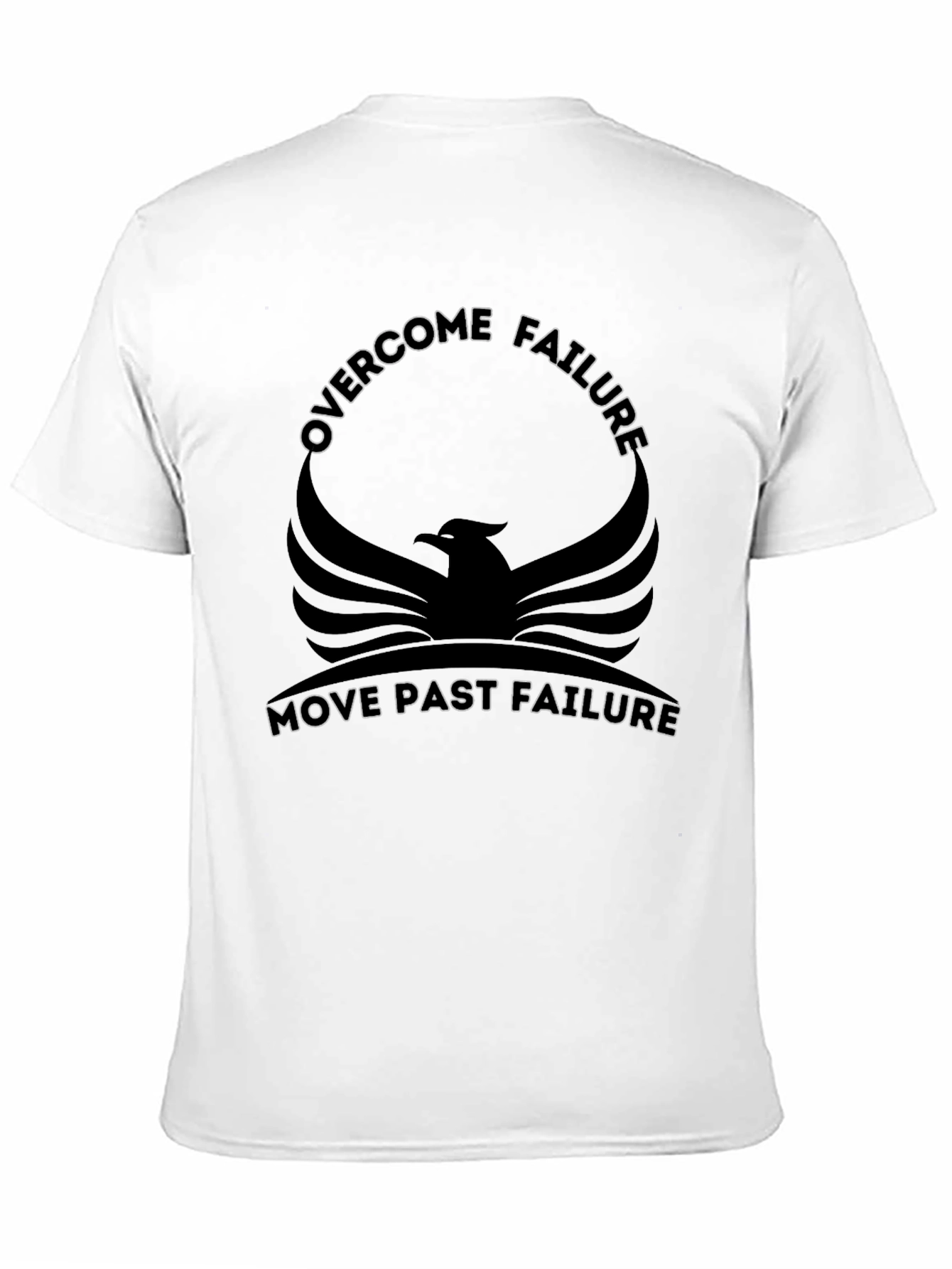 Black Motivational Phoenix Graphic Black T-Shirt view 11