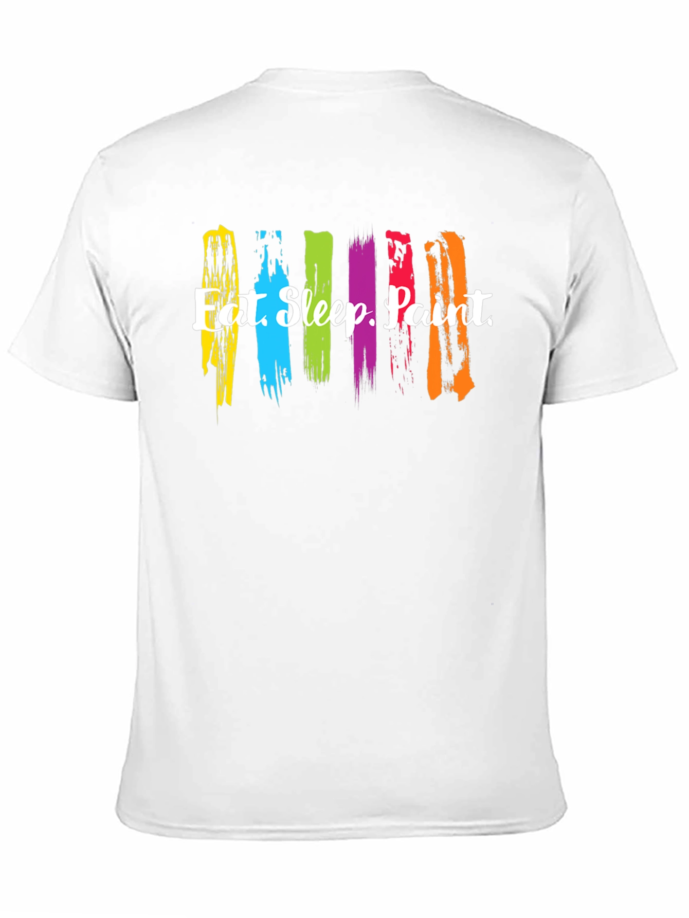 Black Eat Sleep Paint Brushstroke Graphic Tee view 11