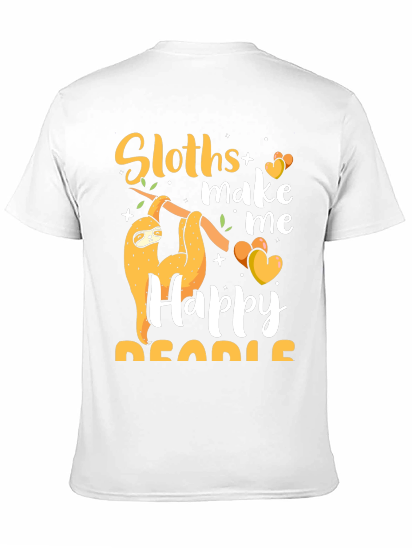 Black Sloth Lover T-Shirt - Sloths Make Me Happy view 11