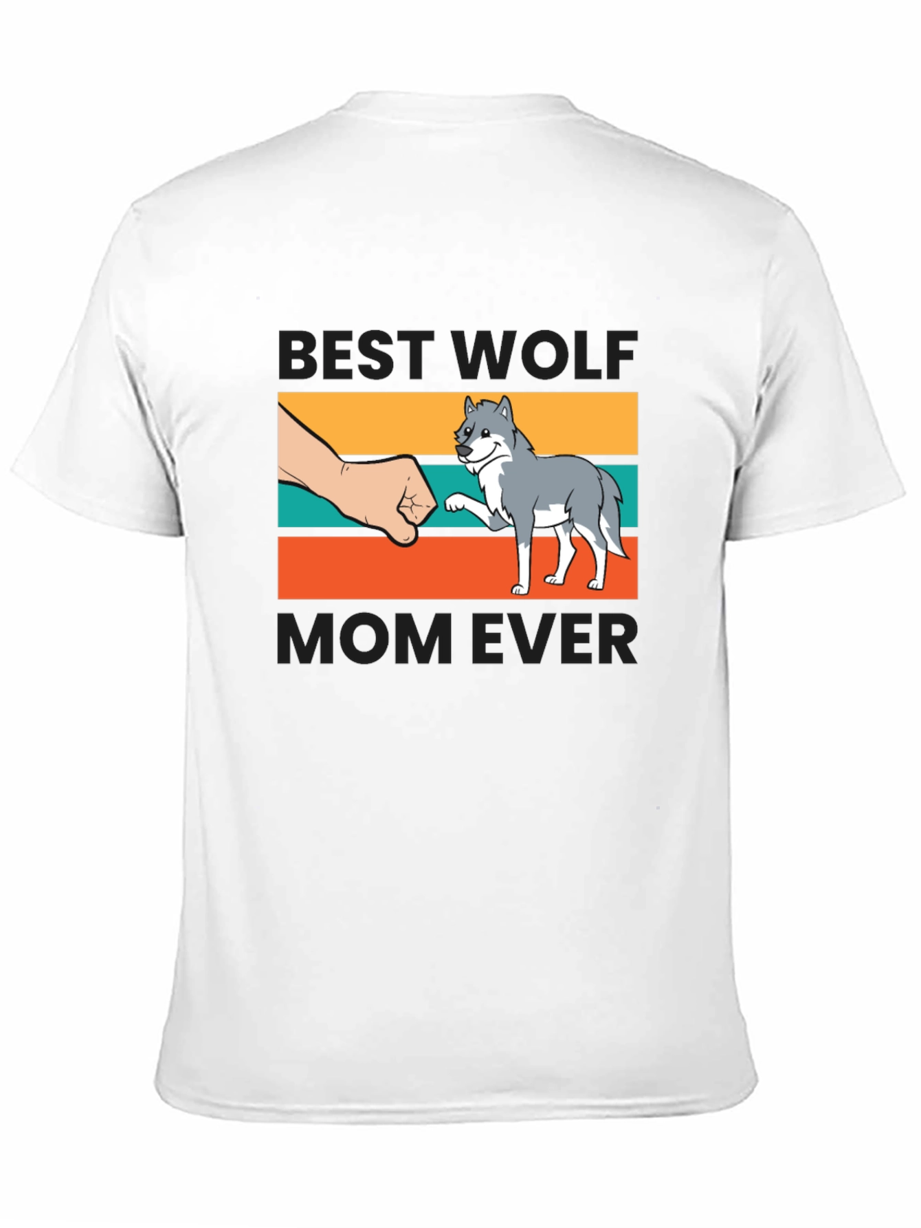 Black Best Wolf Mom Ever T-Shirt view 11