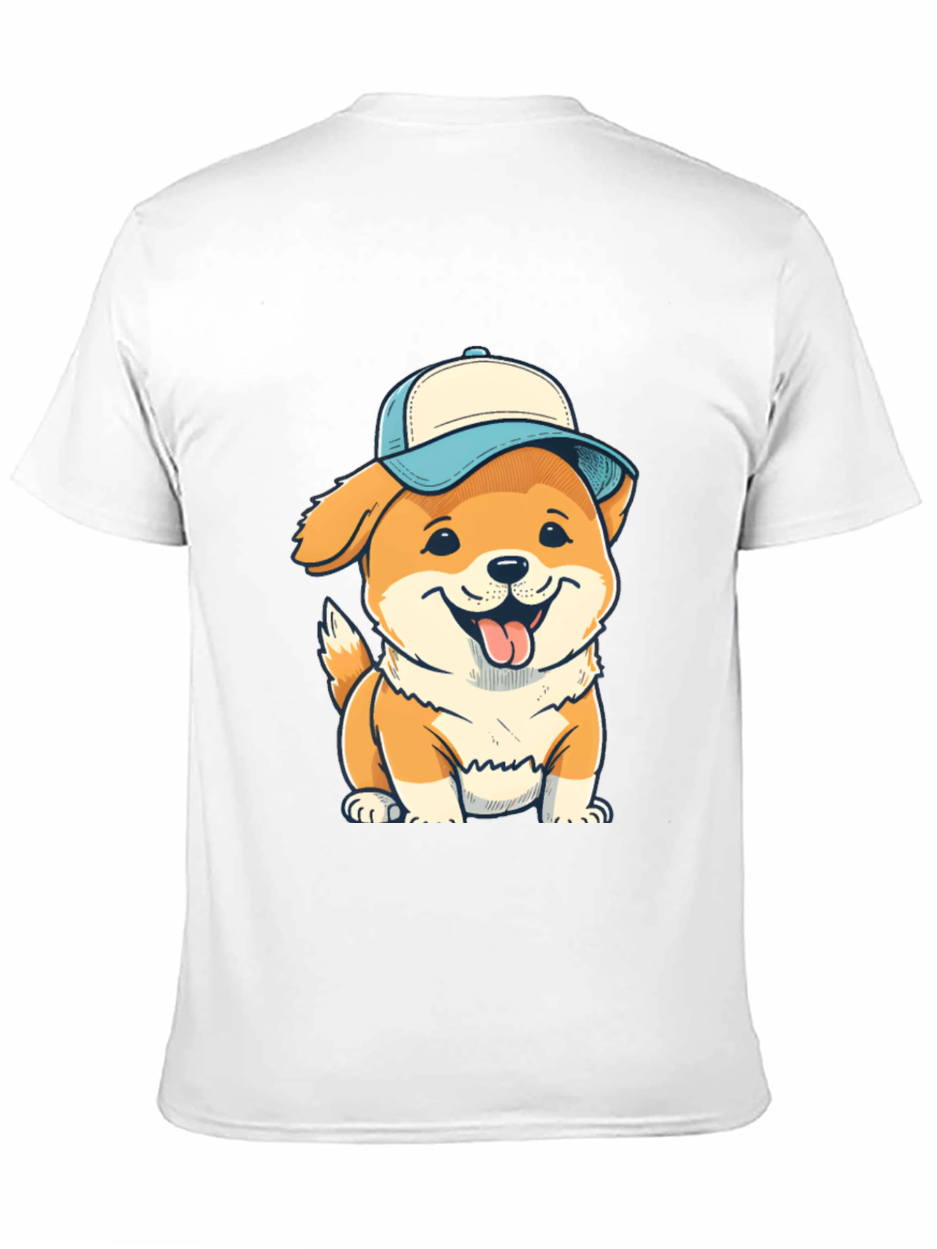Black Dog with Cap T-Shirt - Fun & Stylish Black Tee view 11