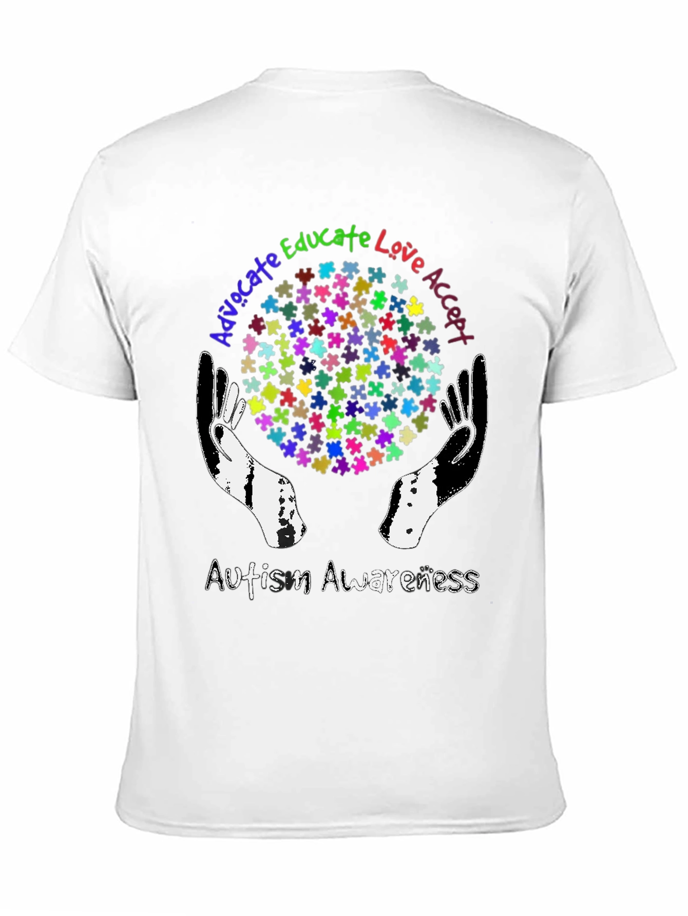 Black Autism Awareness T-Shirt Advocate Educate Love view 11