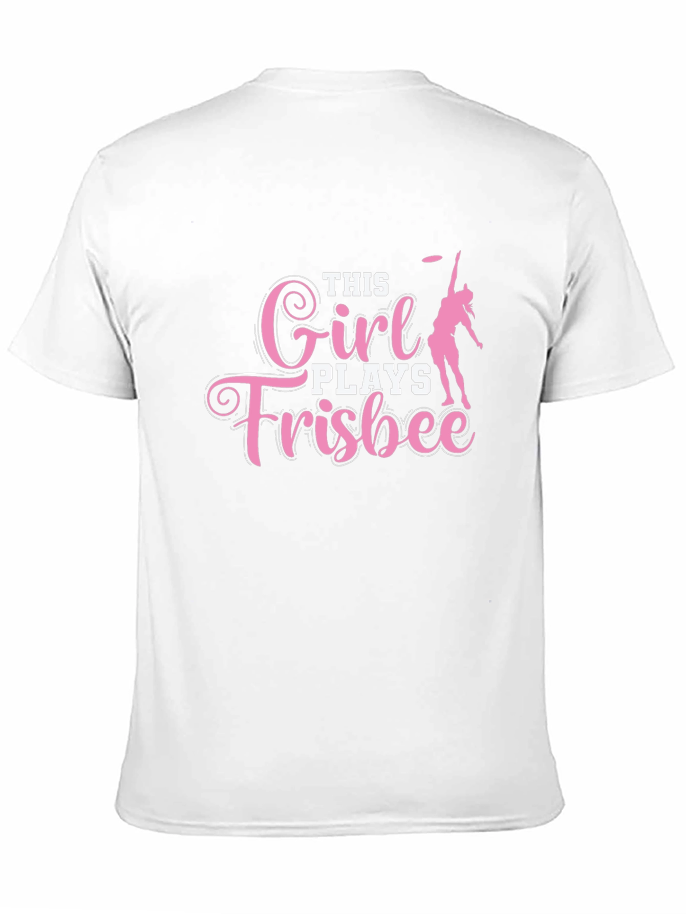 Black This Girl Plays Frisbee T-Shirt view 11