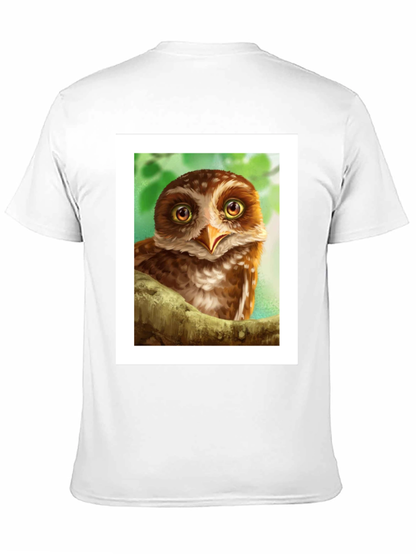 Black Owl Graphic Print Black T-Shirt view 11