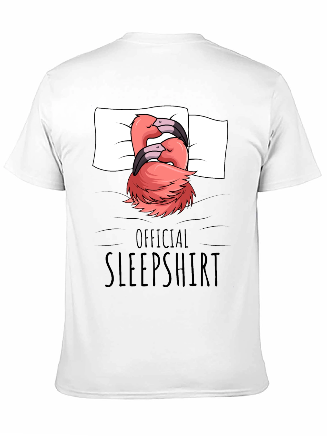 Black Official Sleepshirt Flamingo T-Shirt view 11