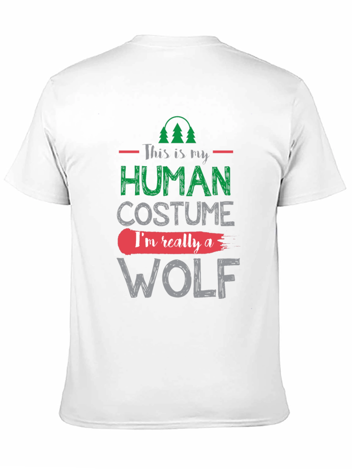 Black Human Costume Wolf Graphic T-Shirt view 11