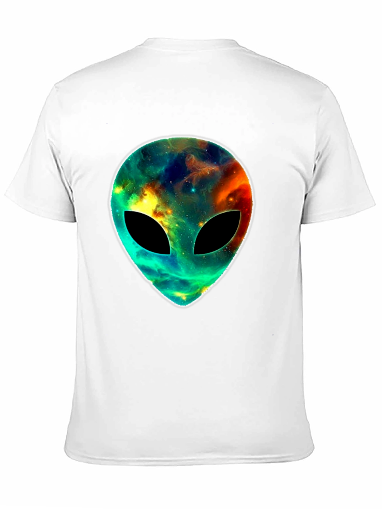 Black Cosmic Alien Head T-Shirt - Black Graphic Tee view 11