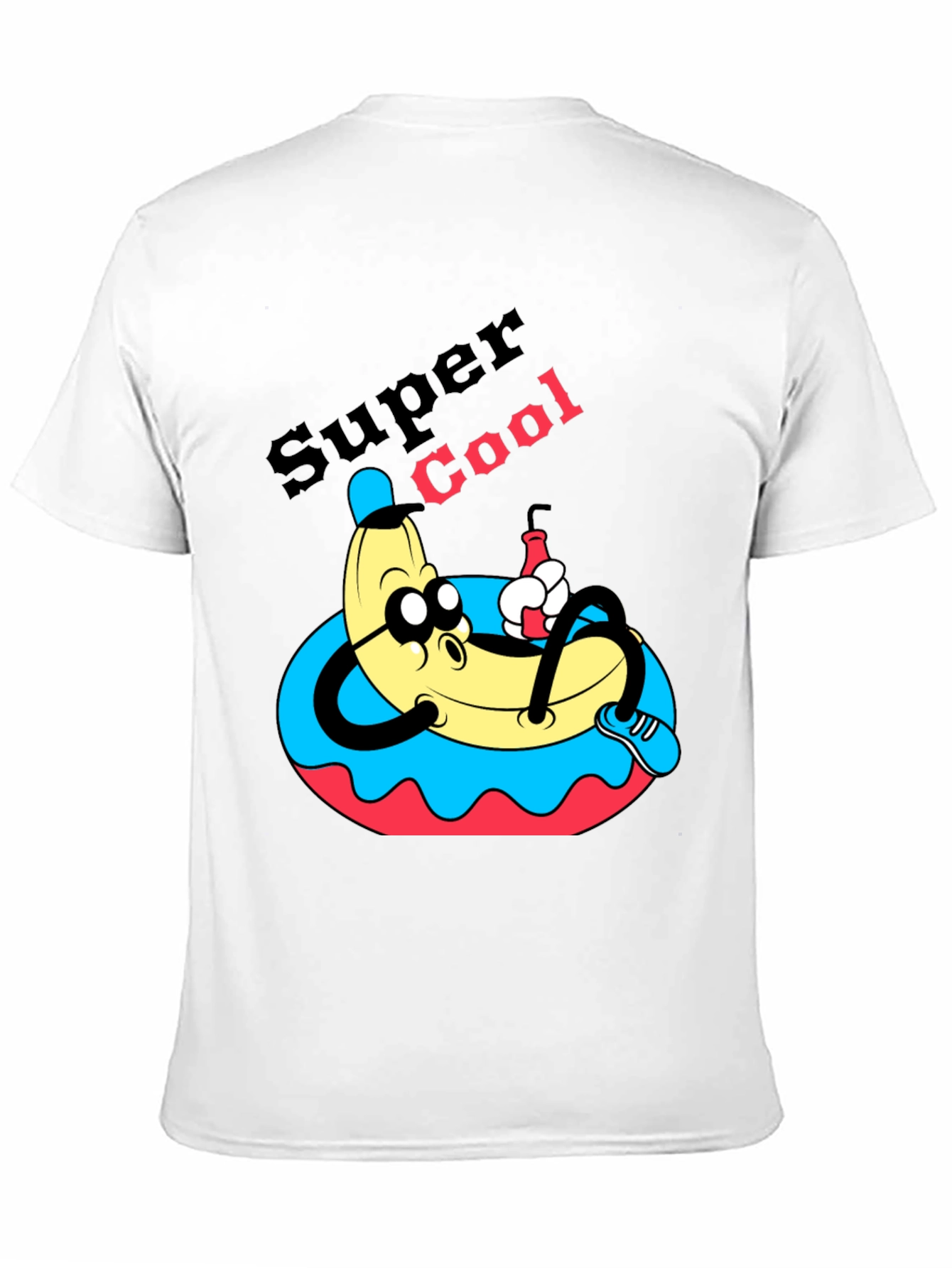 Black Super Cool Banana T-Shirt - Relaxed Cartoon Graphic Tee view 11