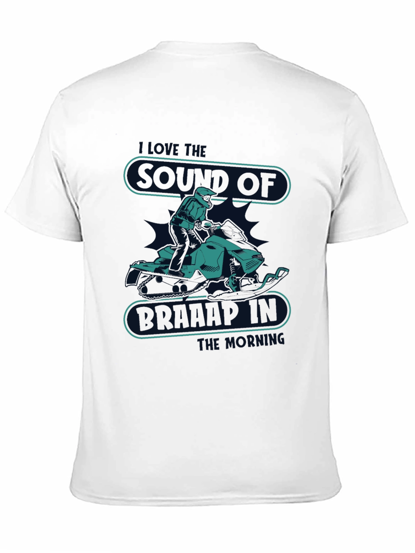 Black Snowmobile T-Shirt - I Love The Sound view 11