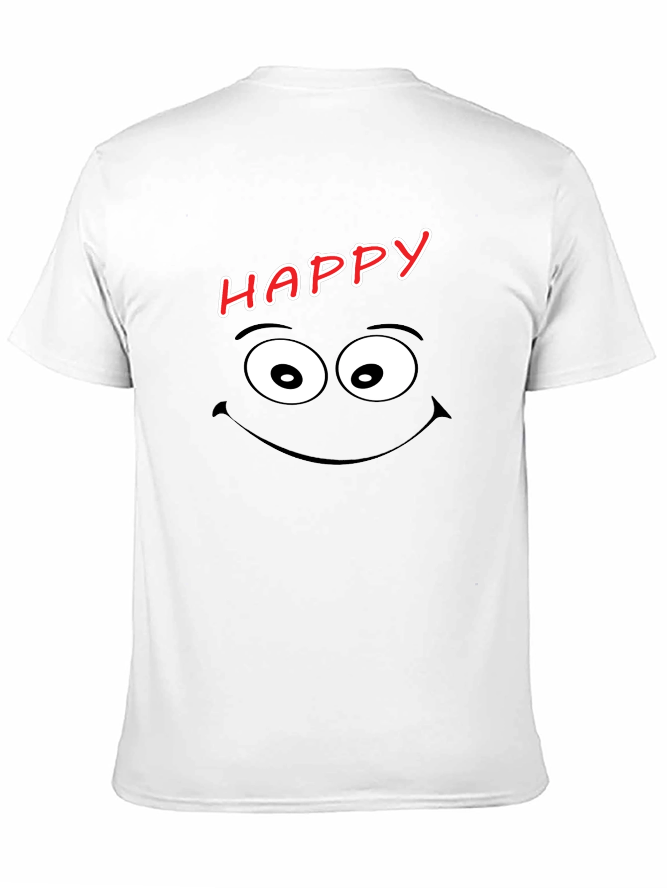 Black Happy Face Graphic Tee - Men's Black T-Shirt view 11