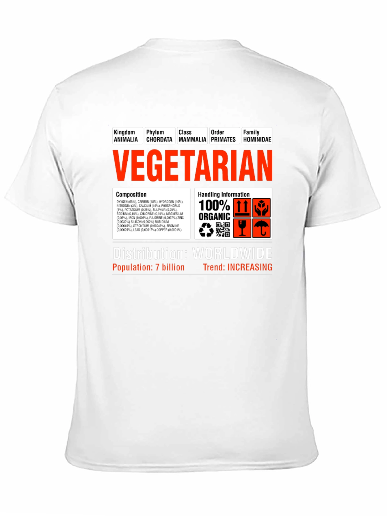 Black Vegetarian Science T-Shirt view 11