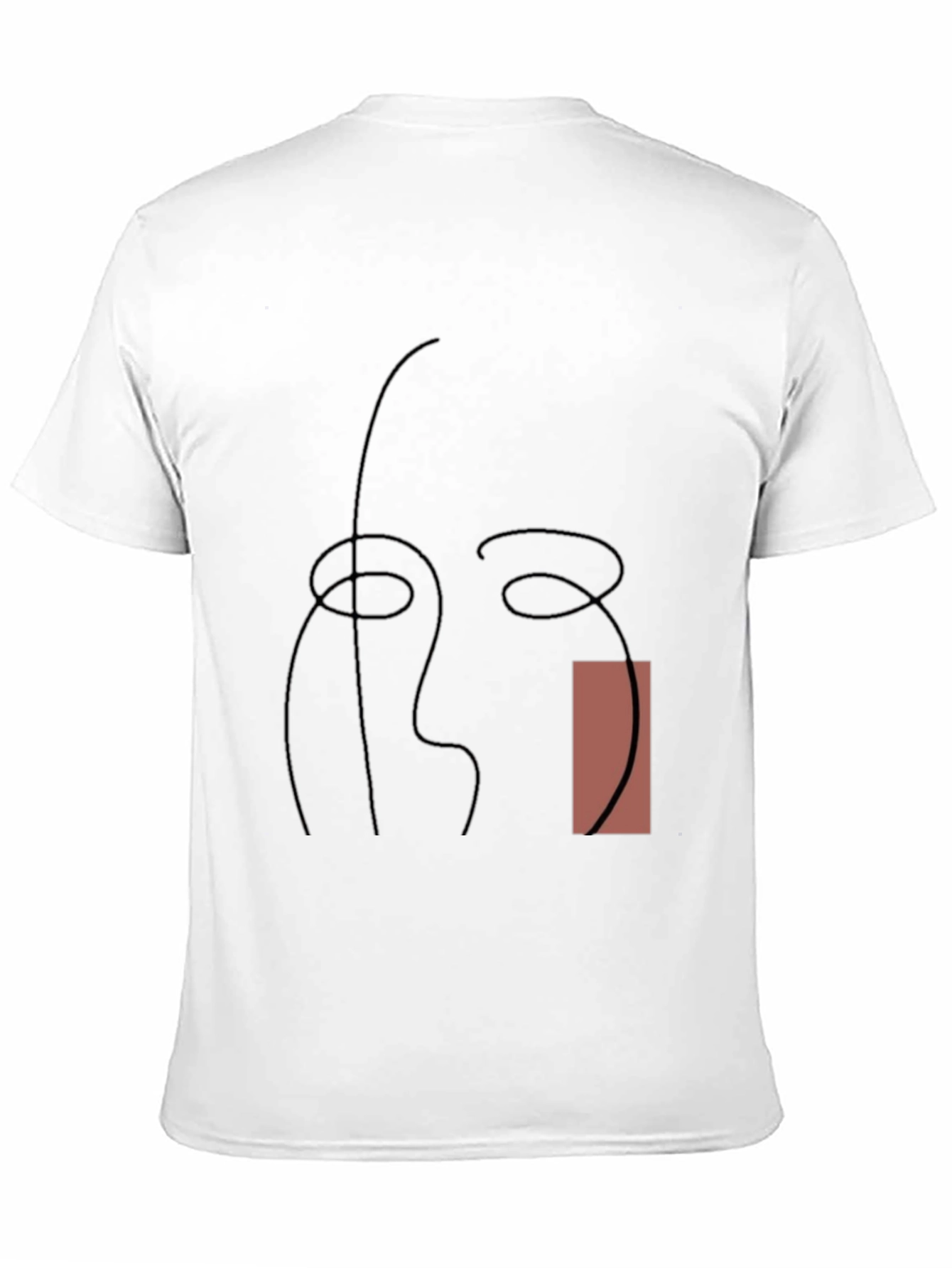 Black Abstract Line Art Graphic Tee - Modern Style view 11