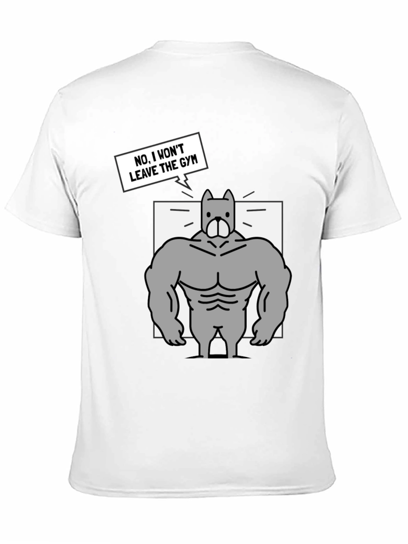 Black Gym Dog Graphic T-Shirt - Funny Workout Tee view 11