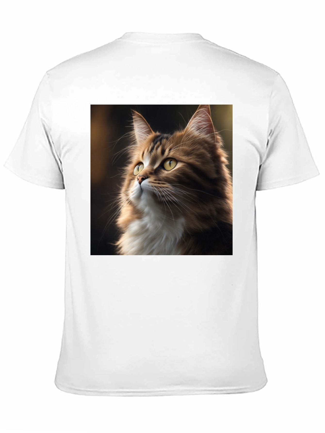 Black Cat Portrait Graphic Tee - Unisex Black T-Shirt view 11