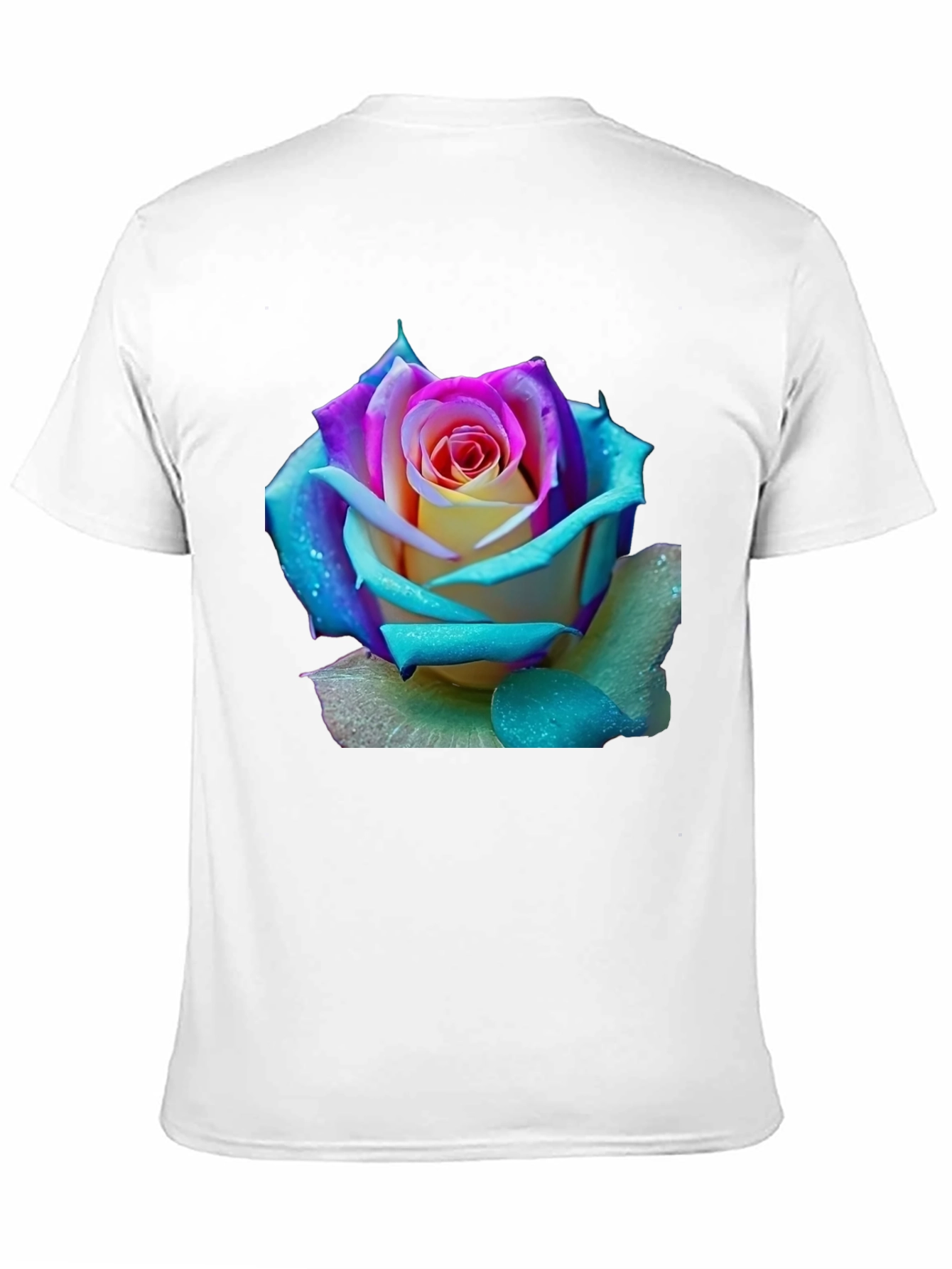 Black Rose Graphic Tee - Vibrant Floral Design view 11