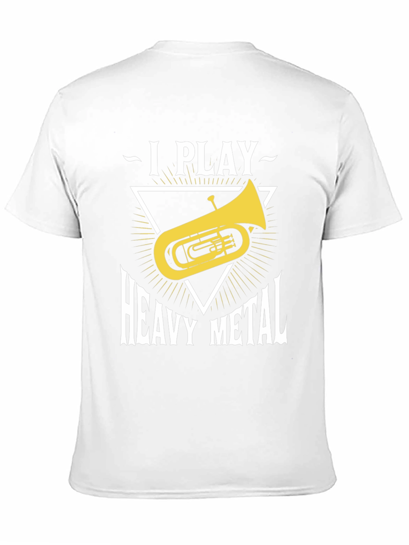 Black I Play Heavy Metal Tuba T-Shirt view 11