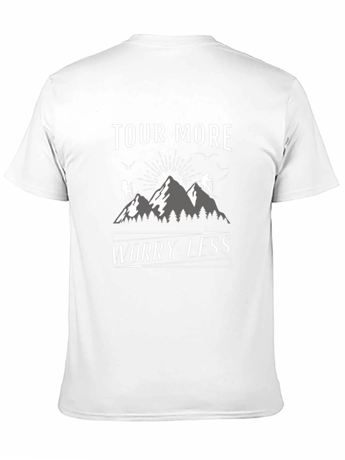 Tour More Worry Less Mountain Adventure Black T-Shirt - 11
