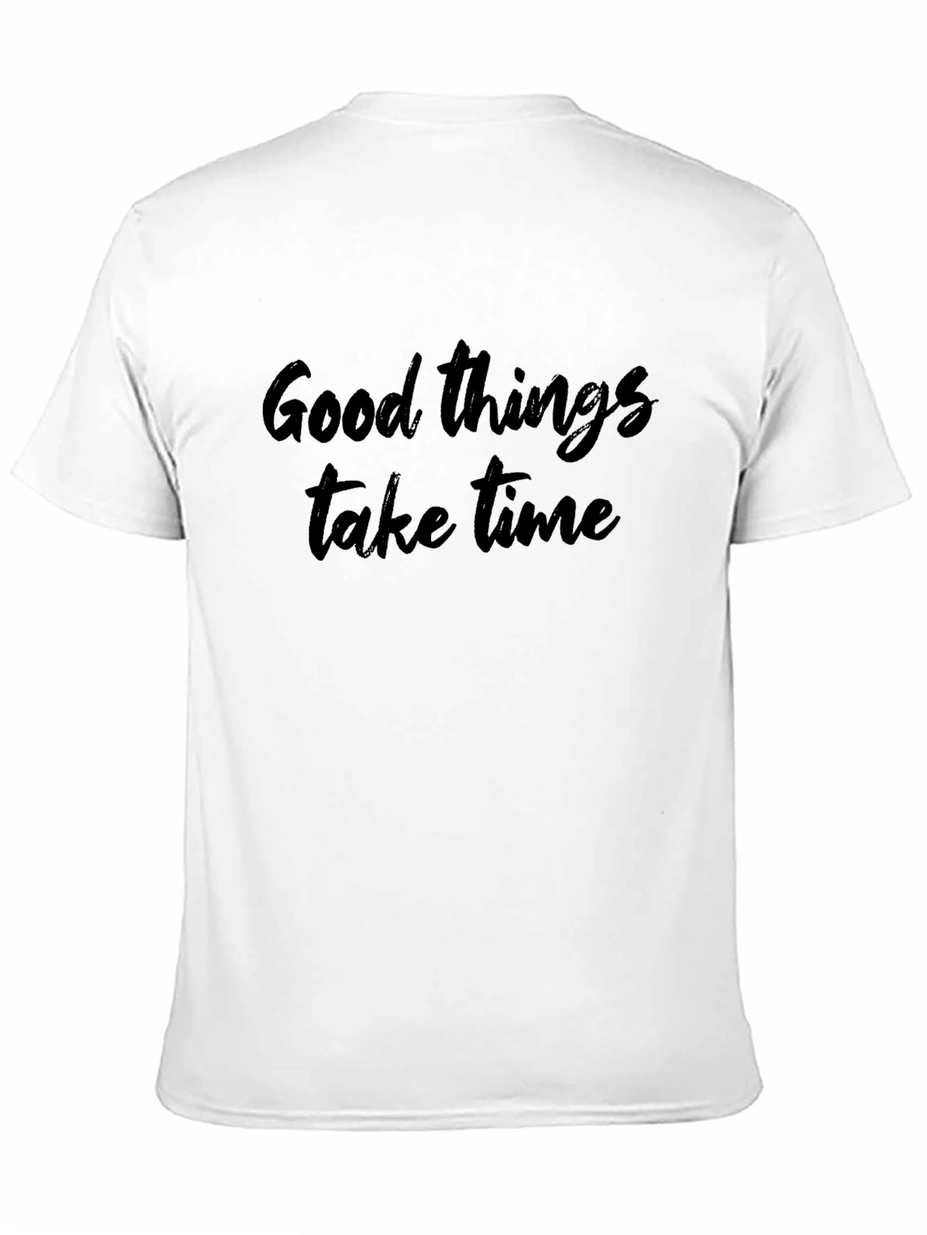 Black Good Things Take Time Black T-Shirt view 11