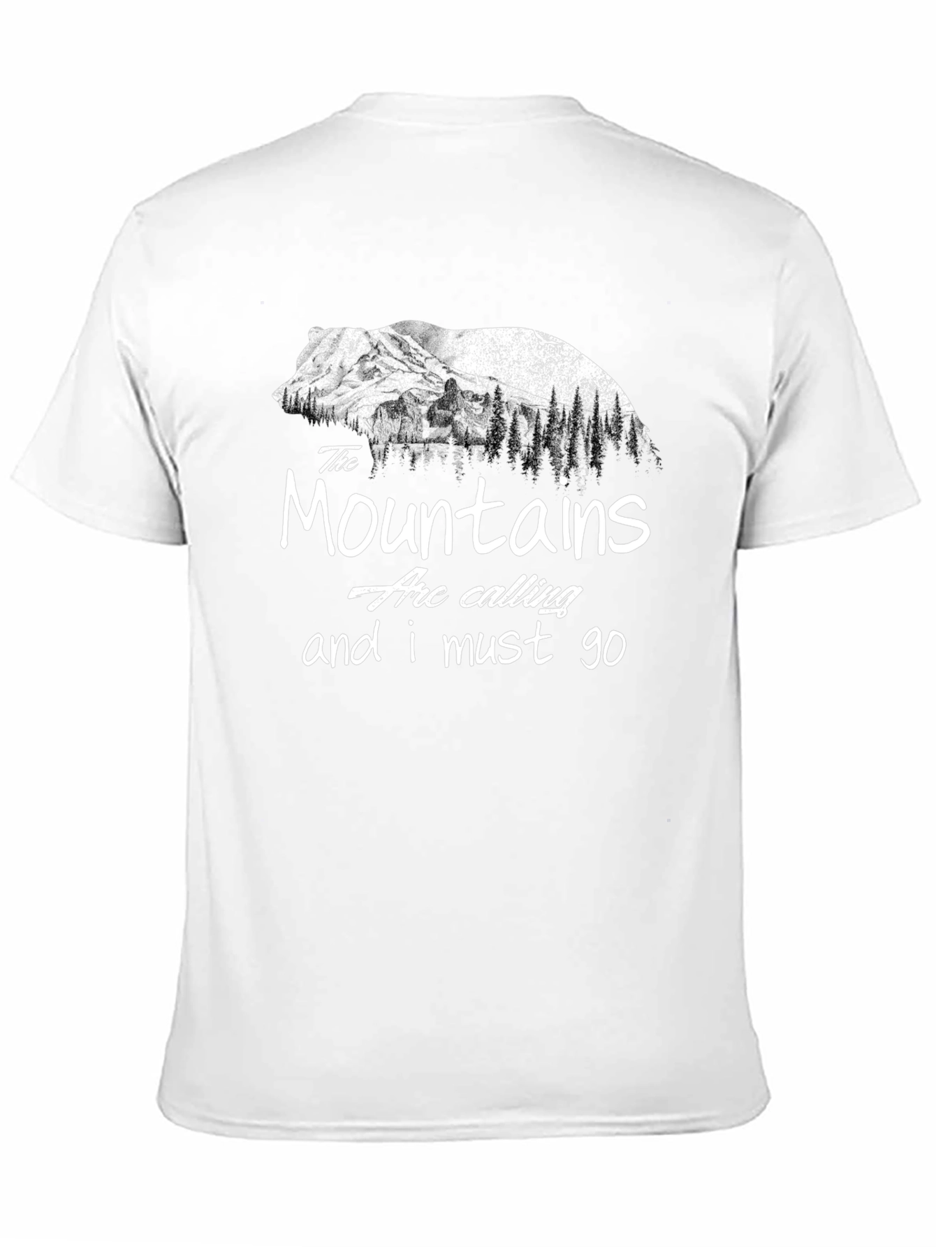 Black Mountains Calling Black Graphic Tee view 11