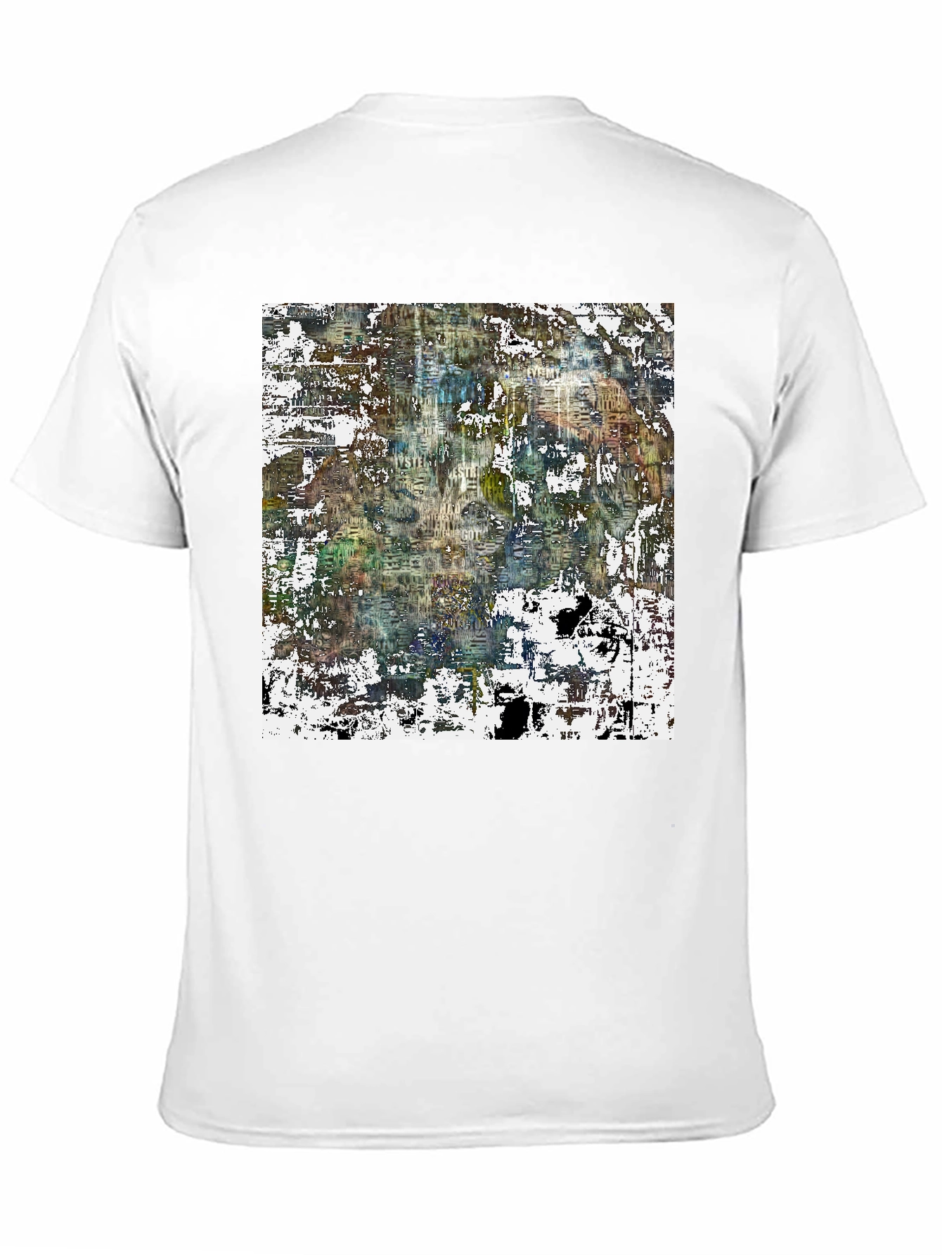 Black Abstract Art Print Black Tee view 11
