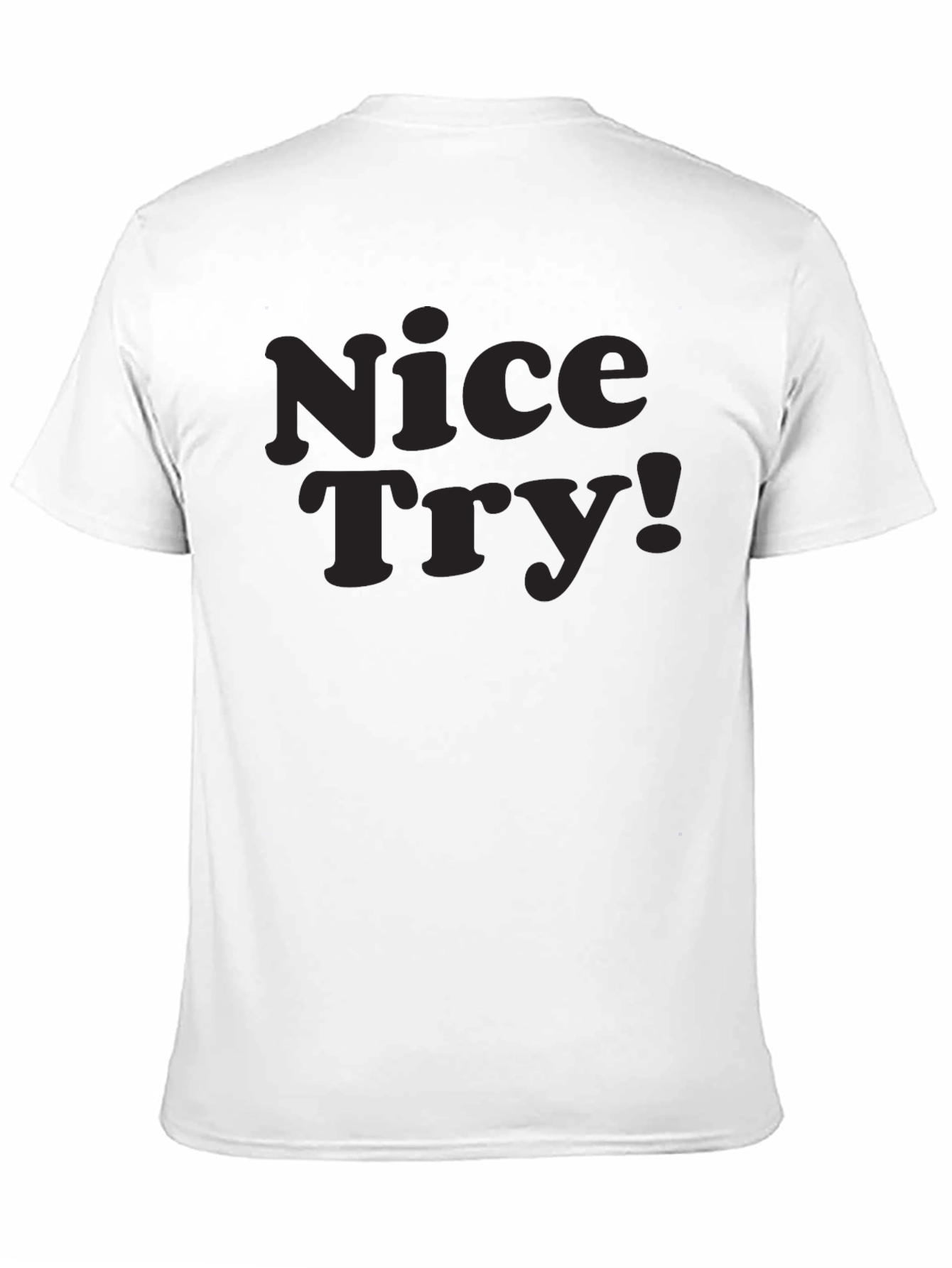Black Nice Try! Graphic Tee - Soft Cotton, Casual Style view 11