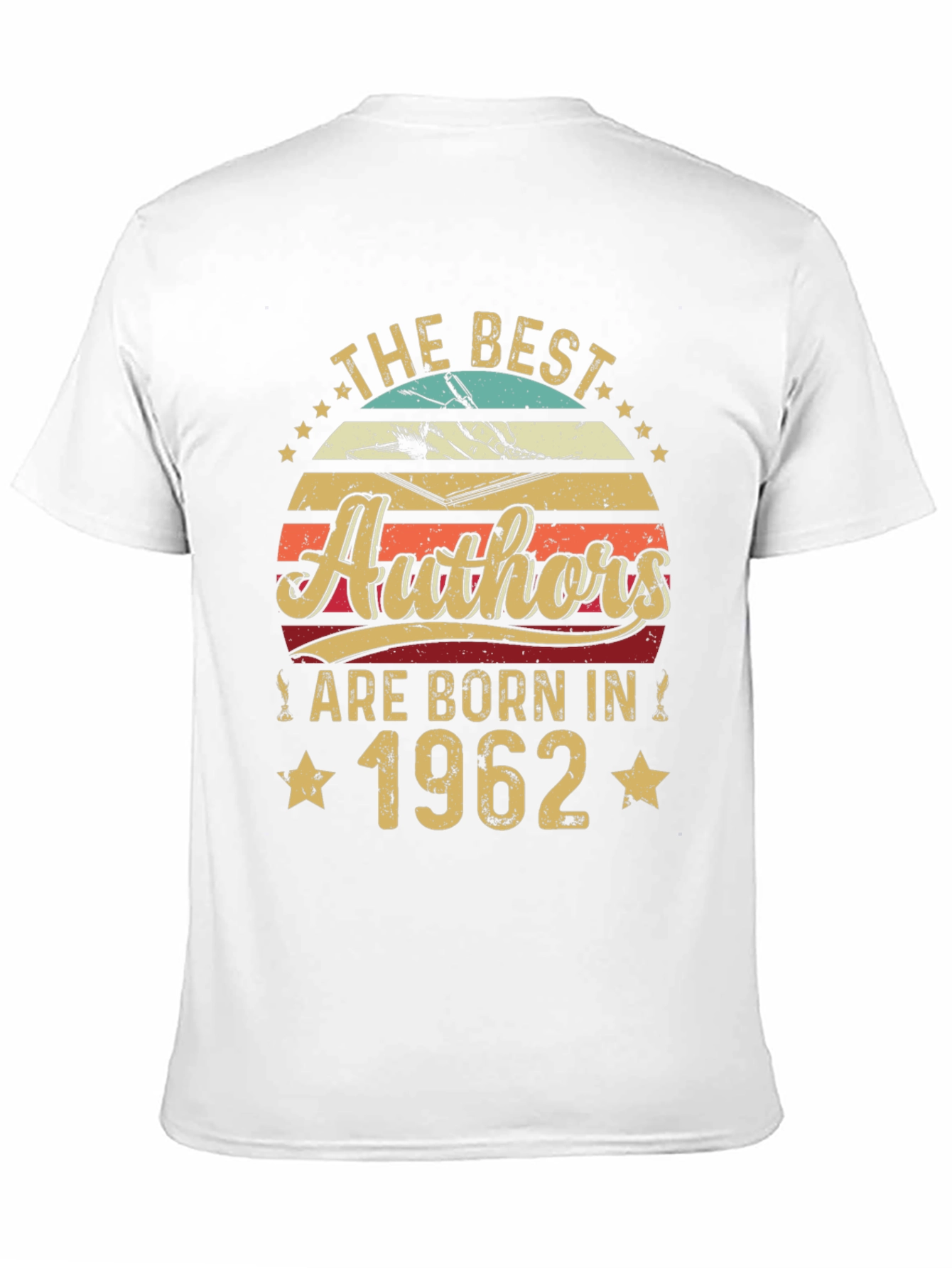 Black Best Authors Born in 1962 Black T-Shirt view 11