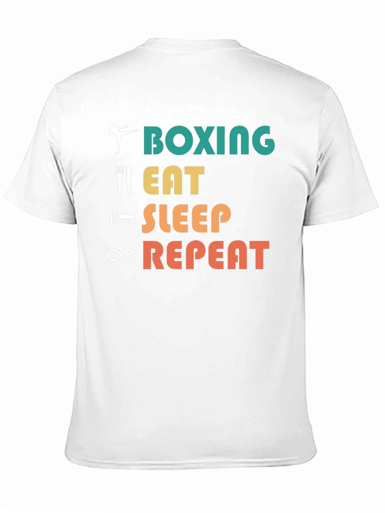 Black Boxing Eat Sleep Repeat Graphic Tee view 11